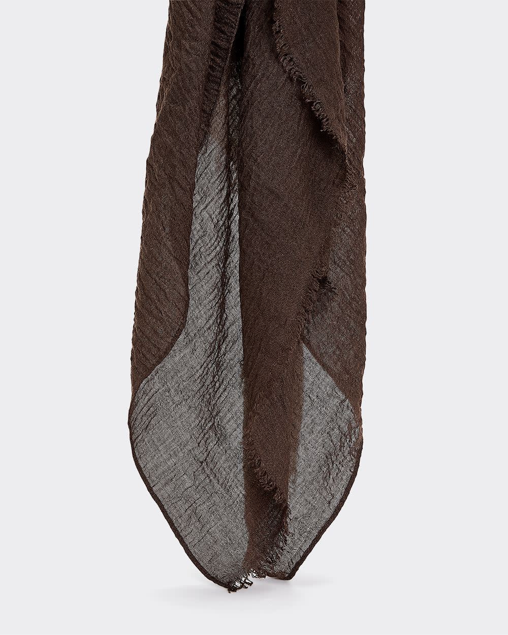 Crinkled Scarf with Raw Edges - Image 6