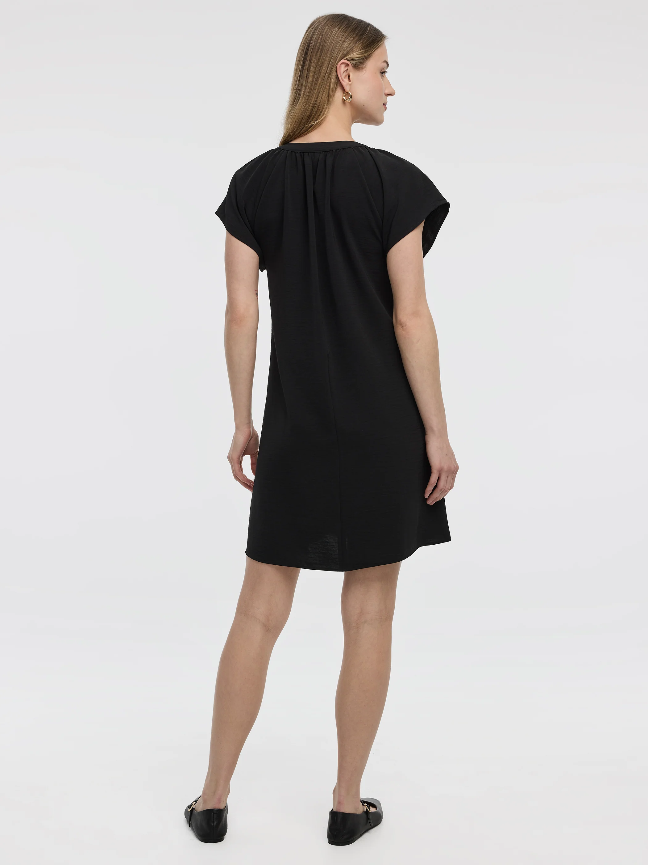 Split-Neck Shift Dress - Image 3