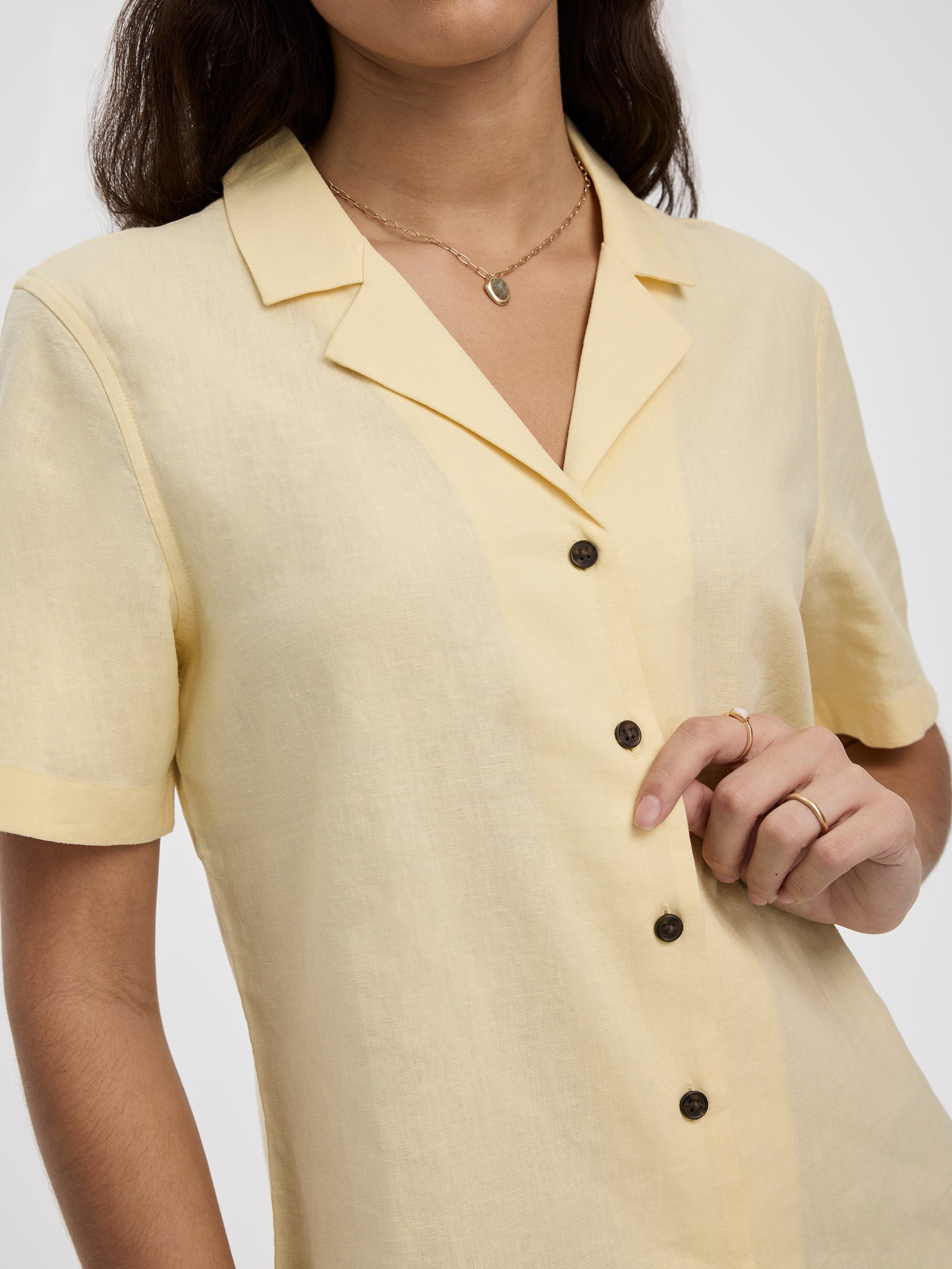 Short-Sleeve Shirt with Pyjama Collar - Image 10