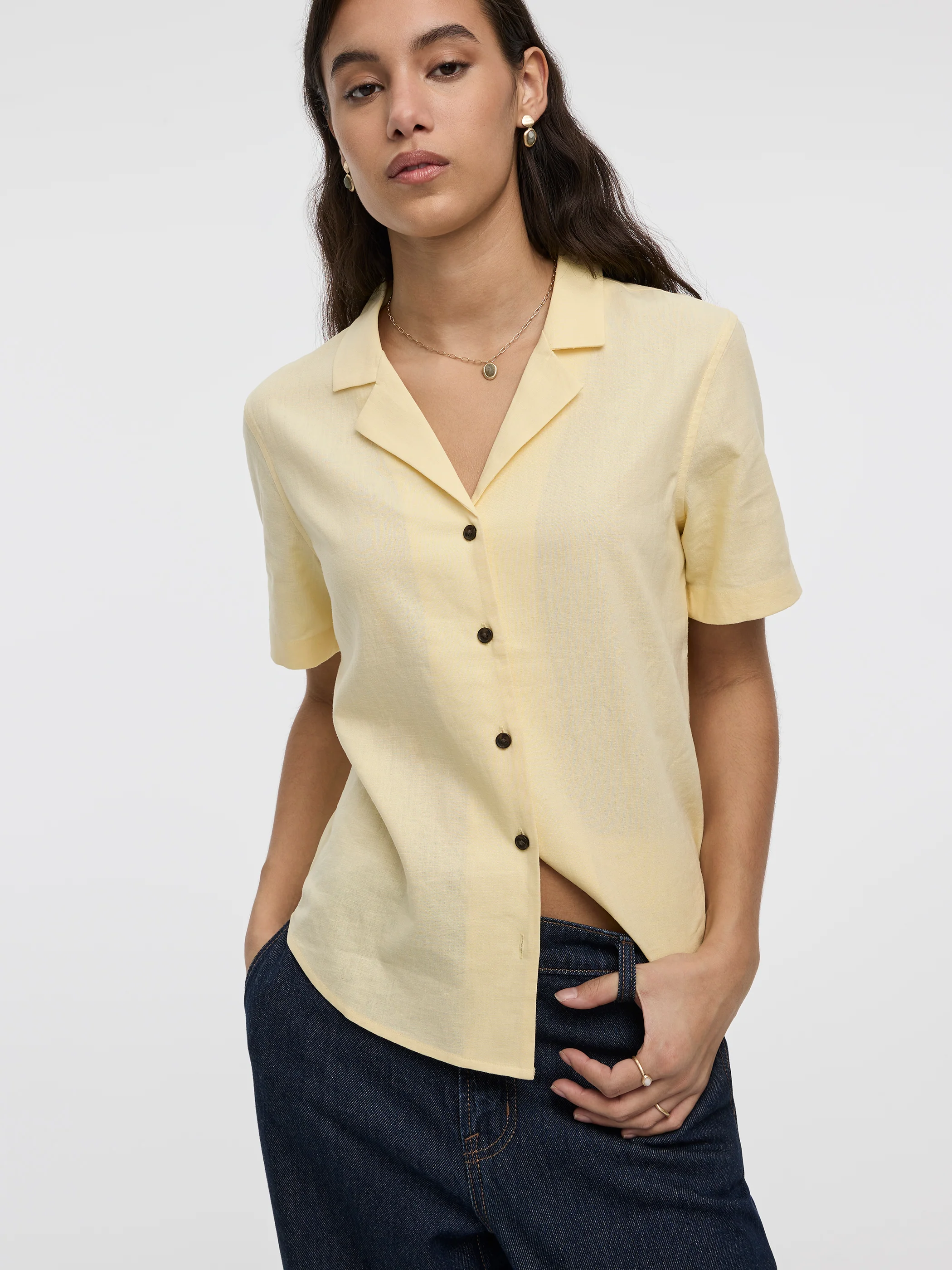 Short-Sleeve Shirt with Pyjama Collar - Image 12