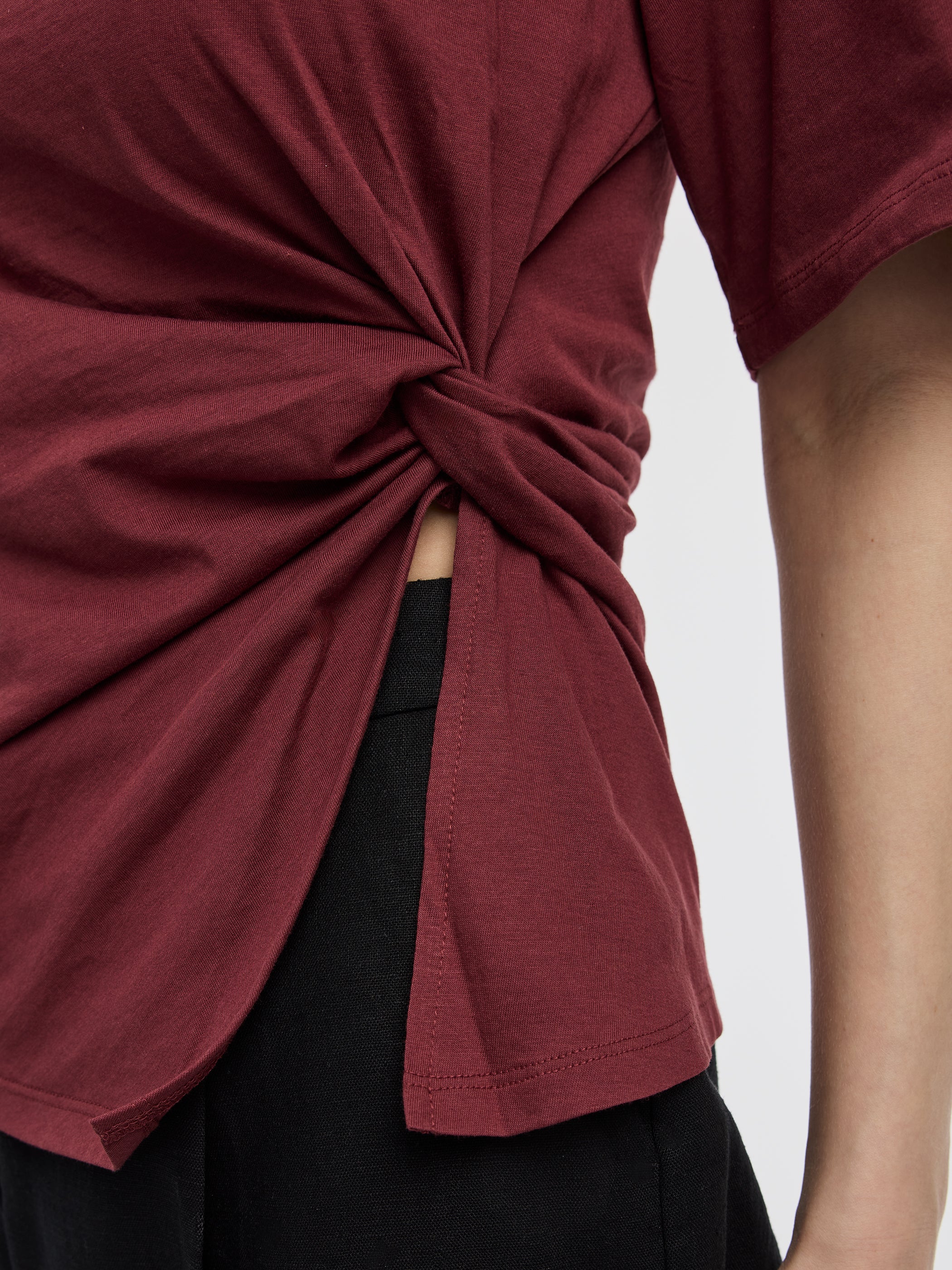 Short-Sleeve Top with Side Knot - Image 6
