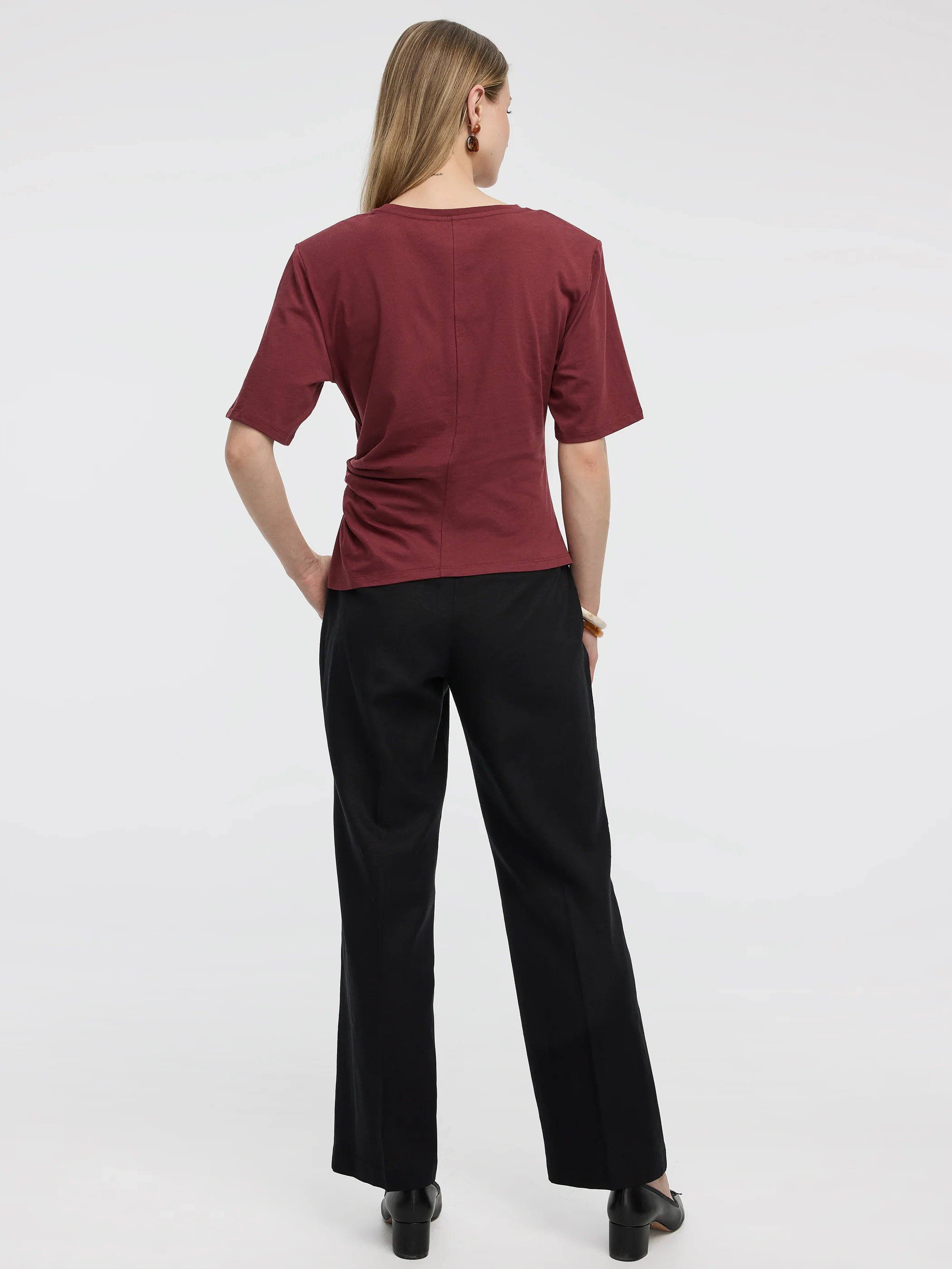 Short-Sleeve Top with Side Knot - Image 7