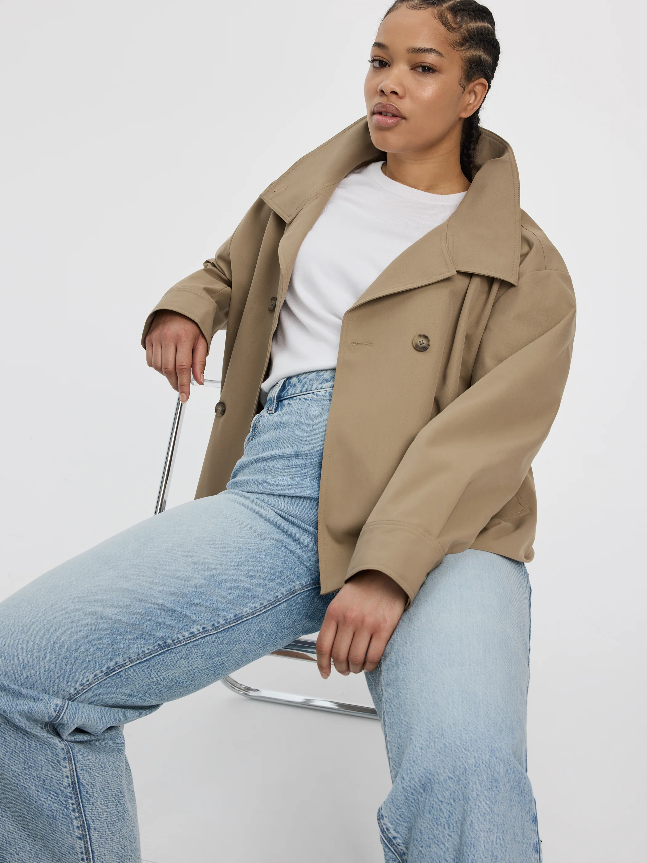 Short Mock-Neck Coat - Image 7