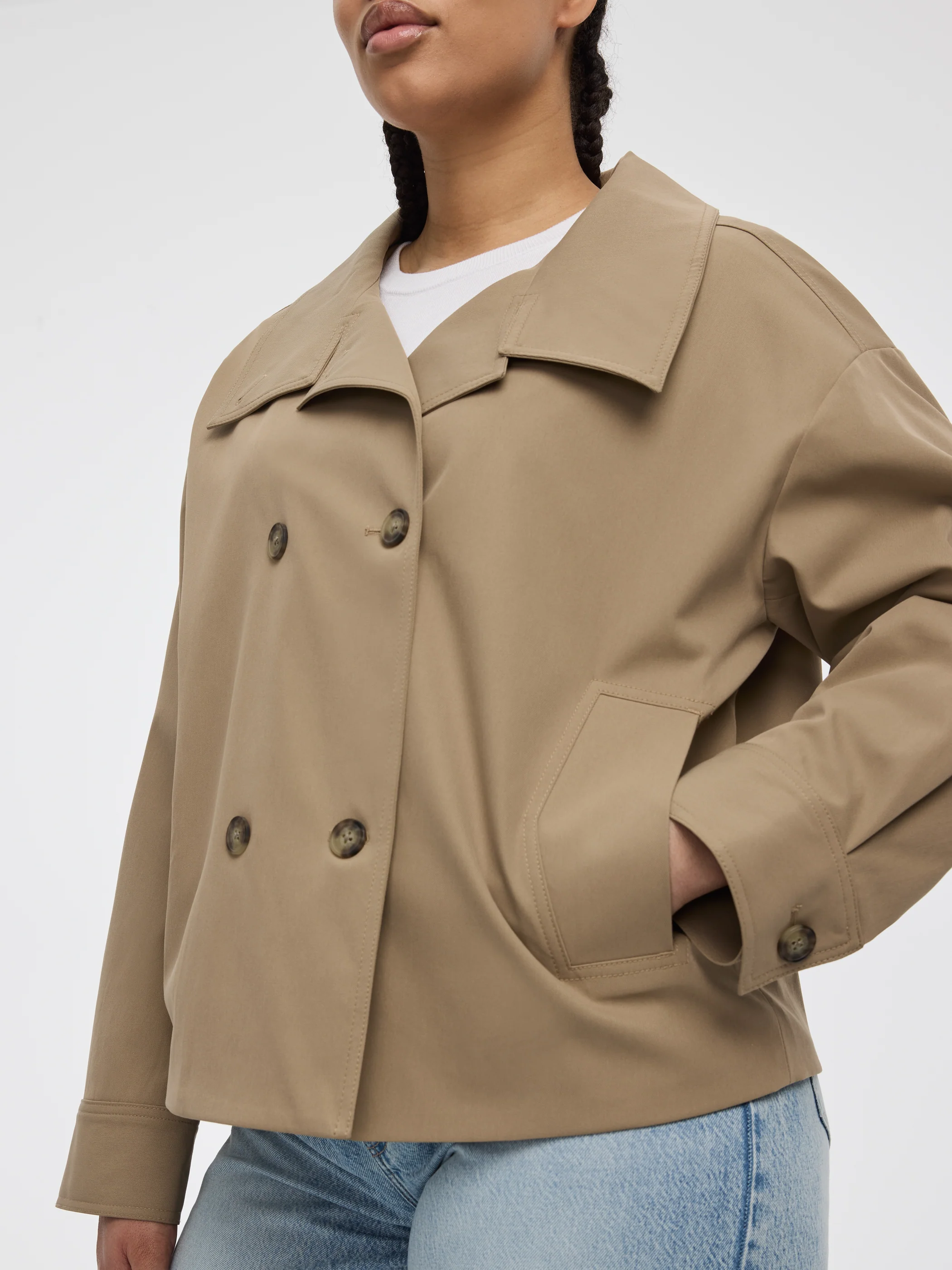 Short Mock-Neck Coat - Image 8