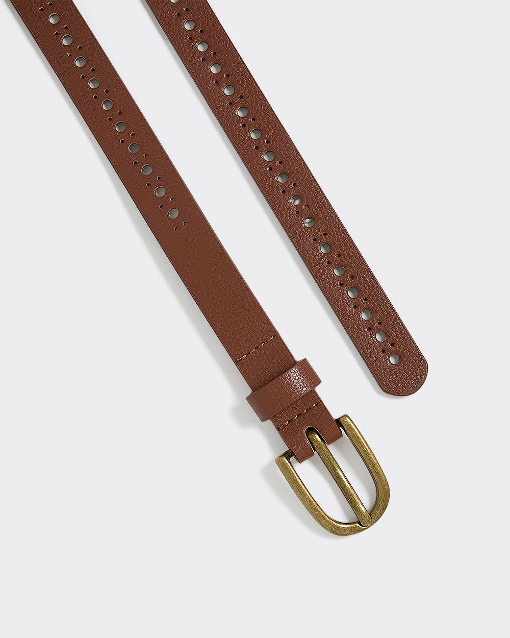 Skinny Faux Leather Belt - Image 3