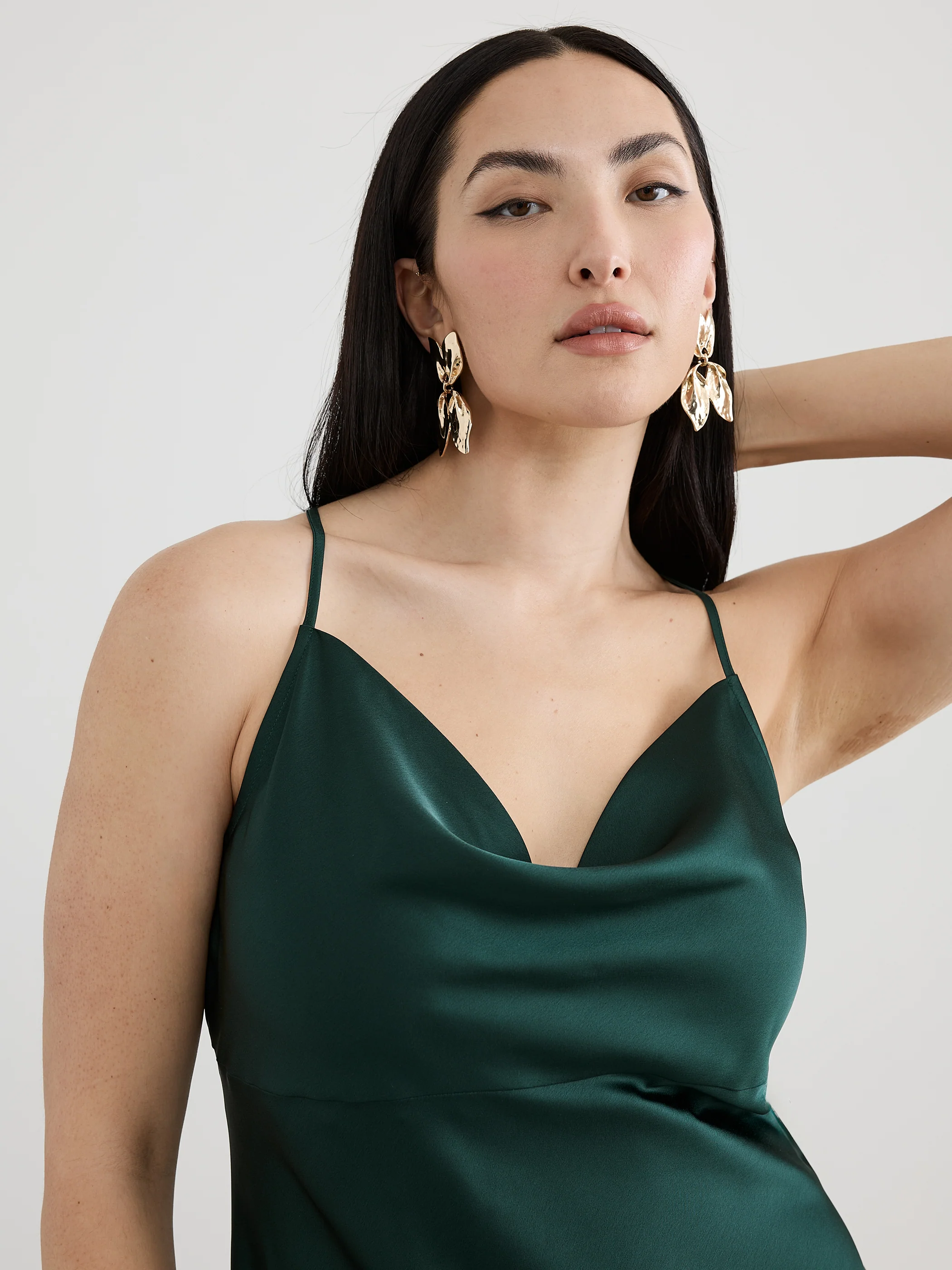 Sleeveless Maxi Dress with Cowl Neckline - Image 2
