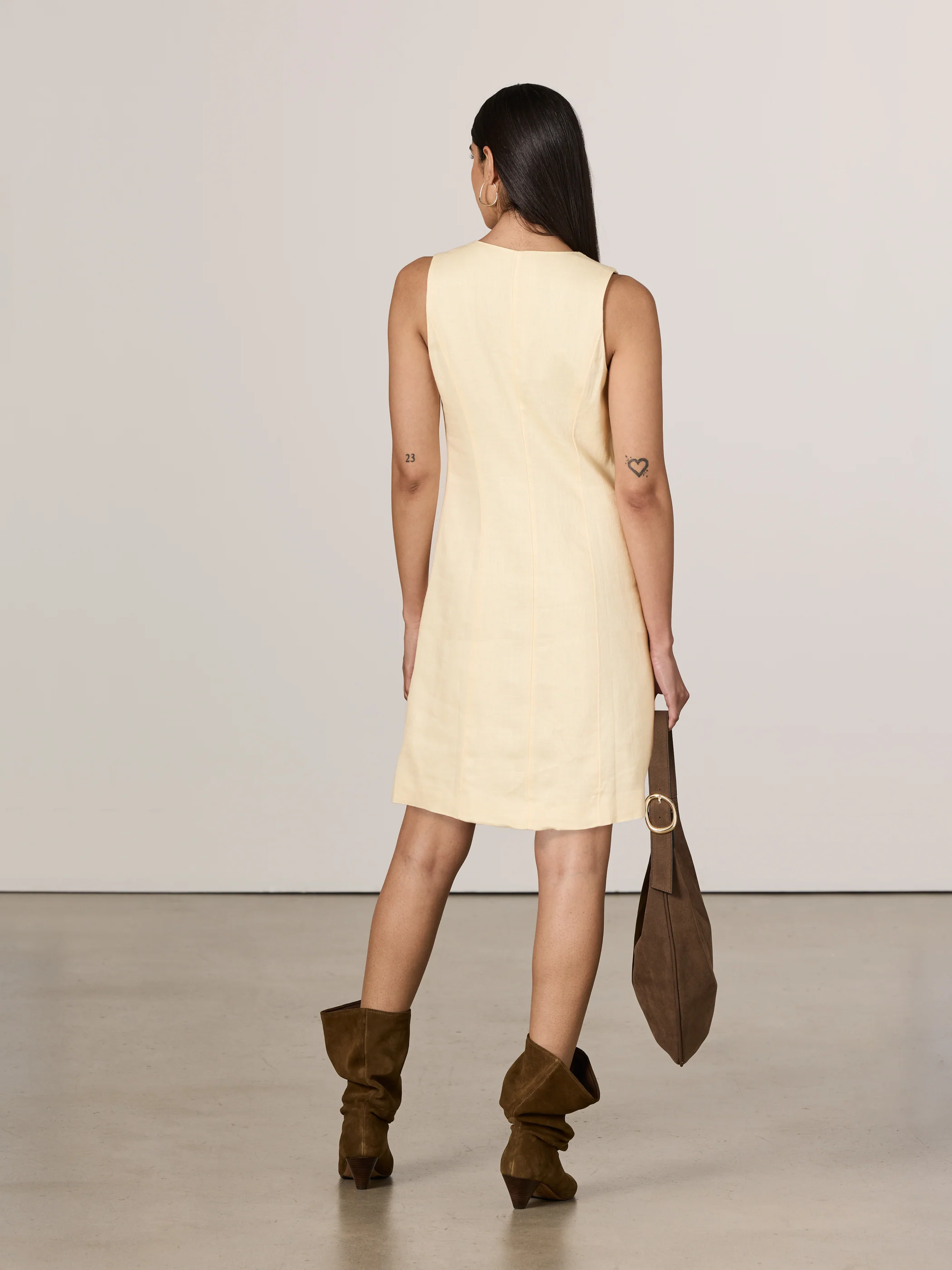Sleeveless Buttoned-Down Mini Dress - Image 3