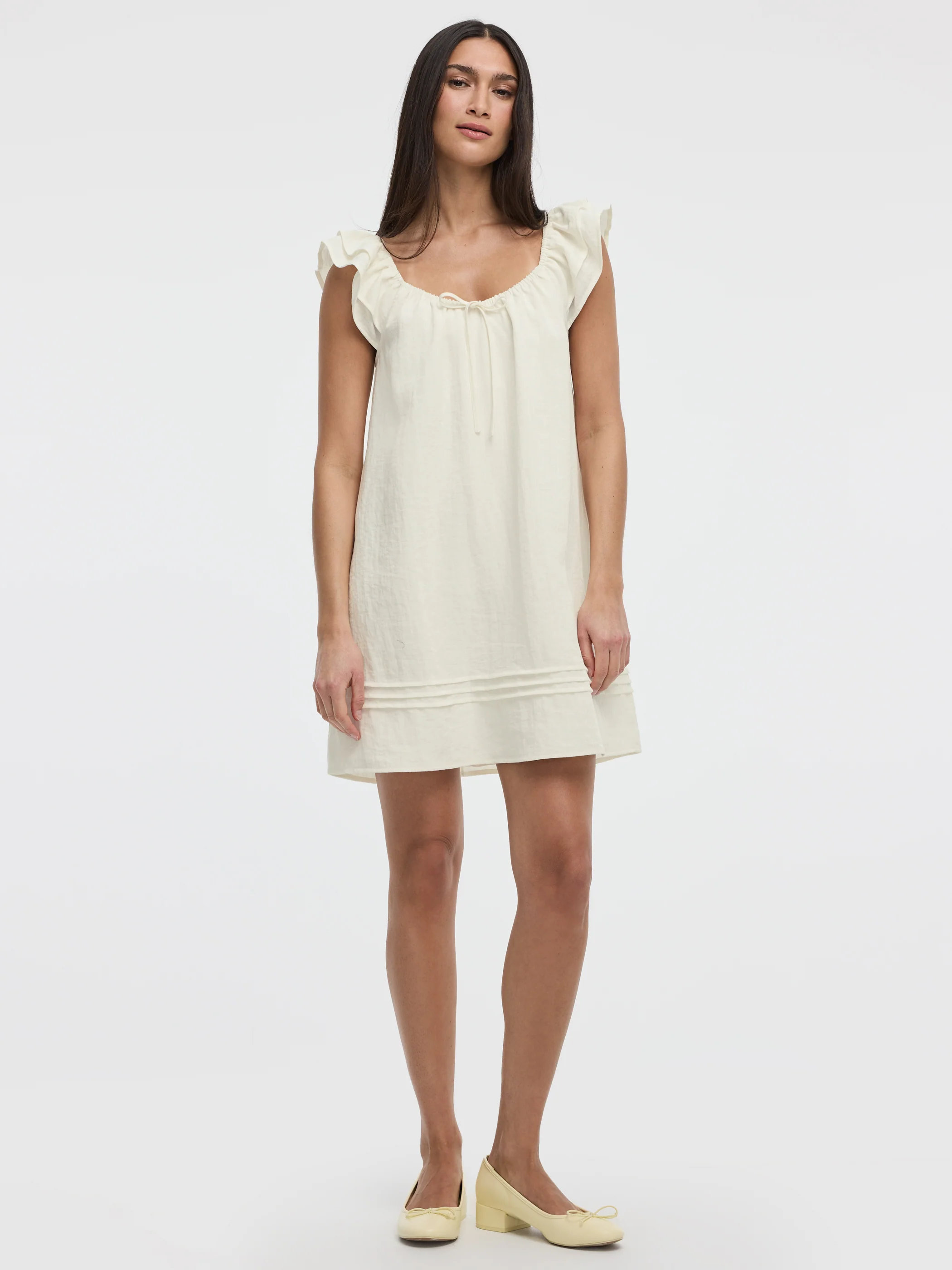 V-Neck Mini Dress with Ruffles - Image 5