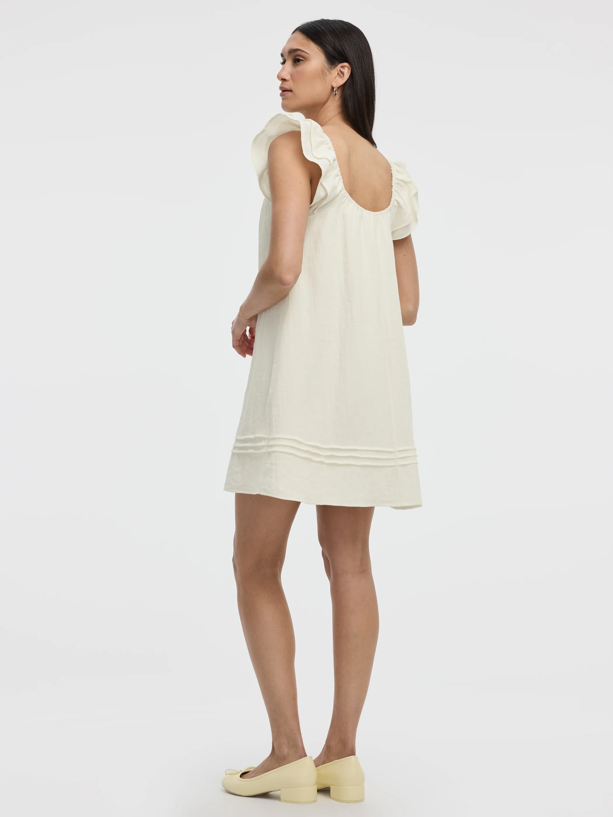 V-Neck Mini Dress with Ruffles - Image 7