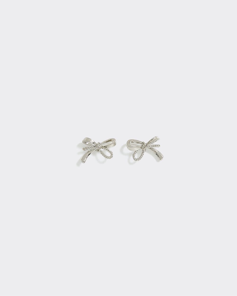Small Delicate Bow Earrings - Image 2