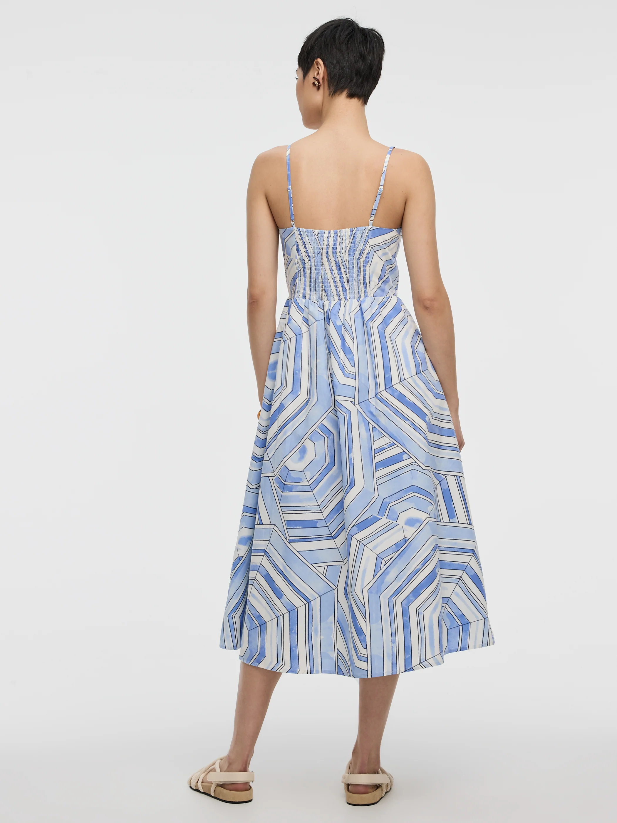 Sleeveless Fit and Flare Midi Dress - Image 3
