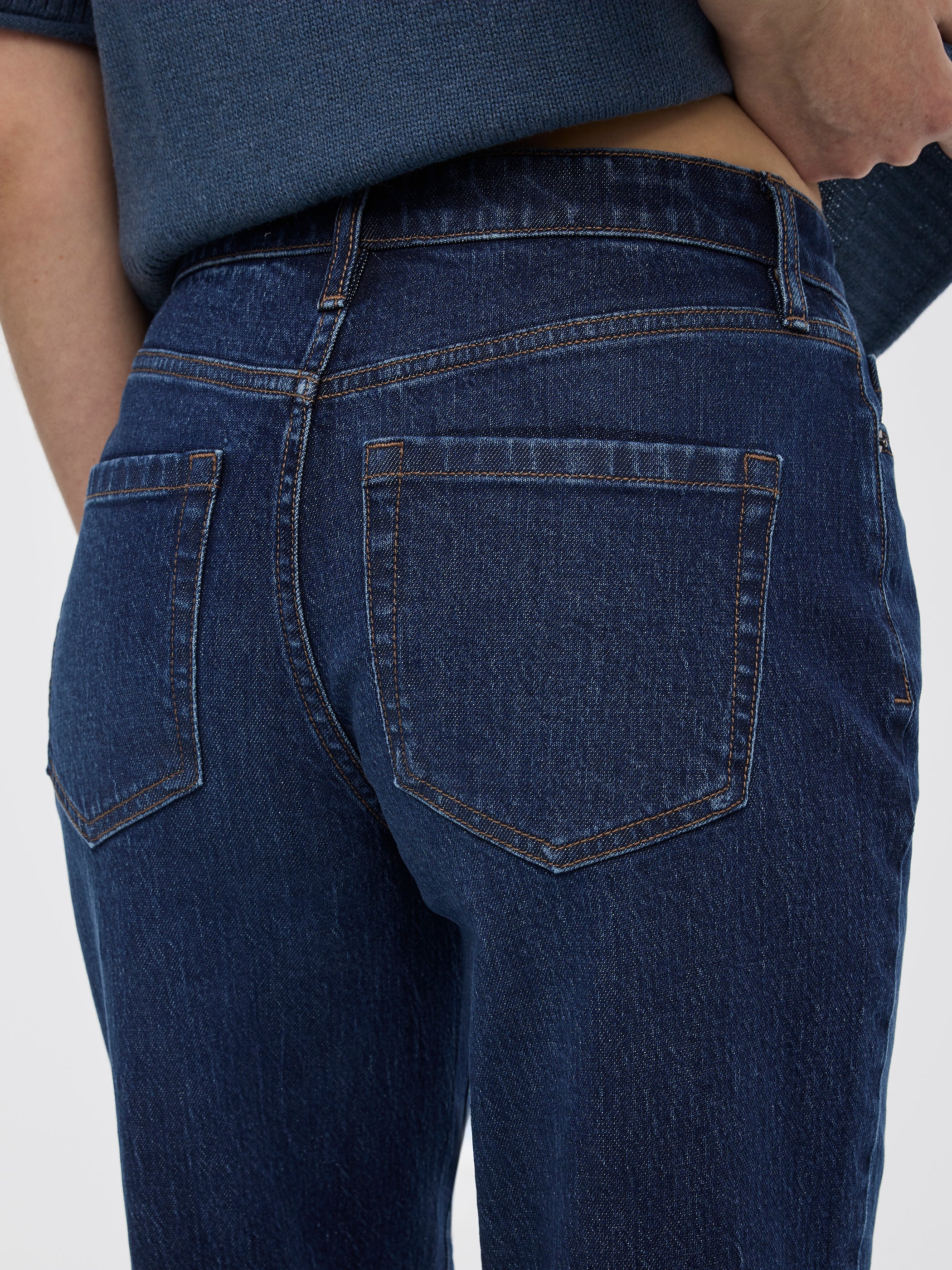 Straight-Leg High-Rise Cropped Jean with Rolled Cuffs - Image 9