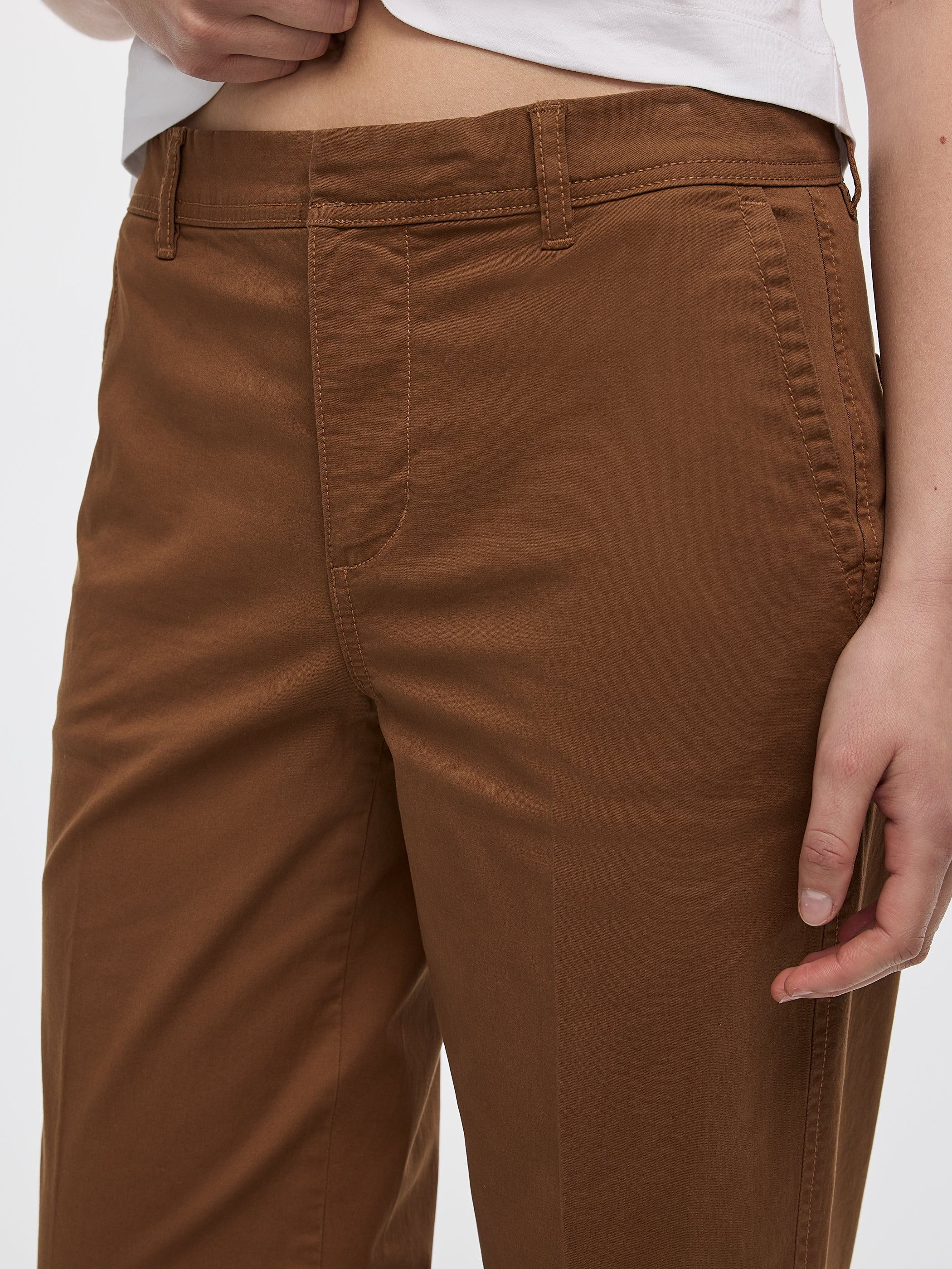 Mid-Rise Straight-Leg Cuffed Chino Pants - Image 3