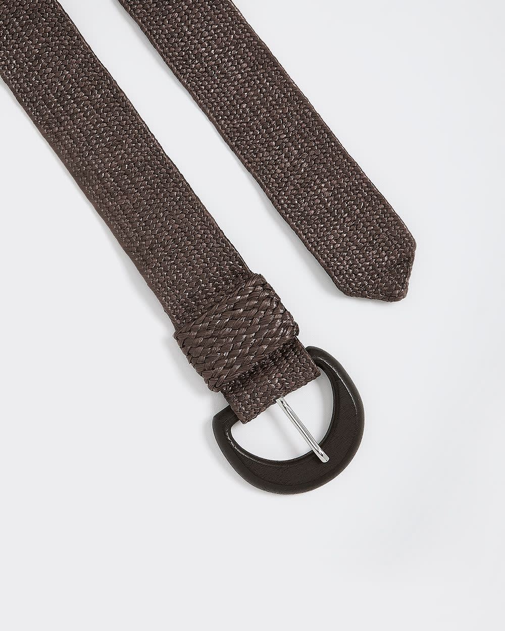 Elastic Straw Belt with Wooden Buckle - Image 6