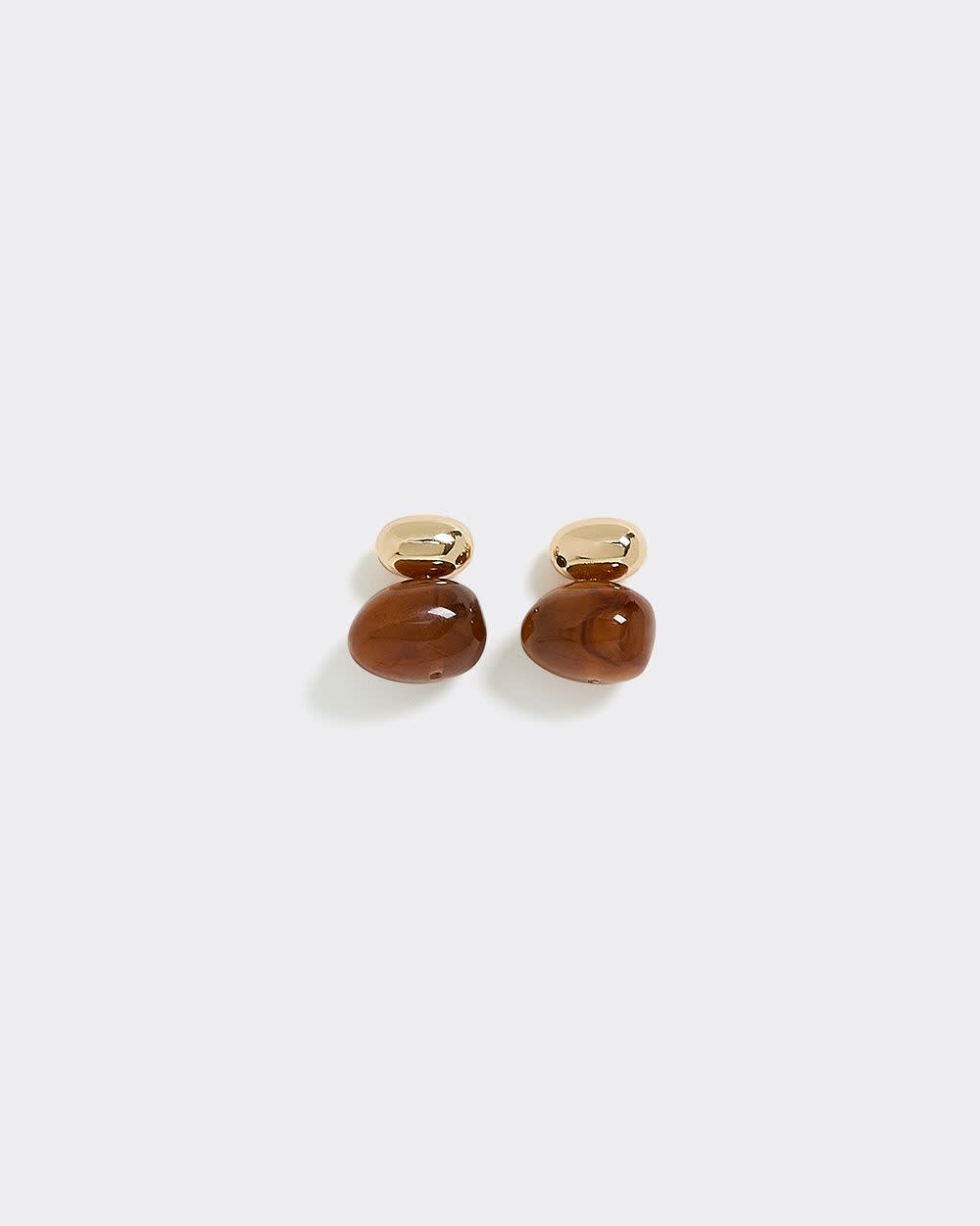 Stud Earrings with Resin Stones - Image 5
