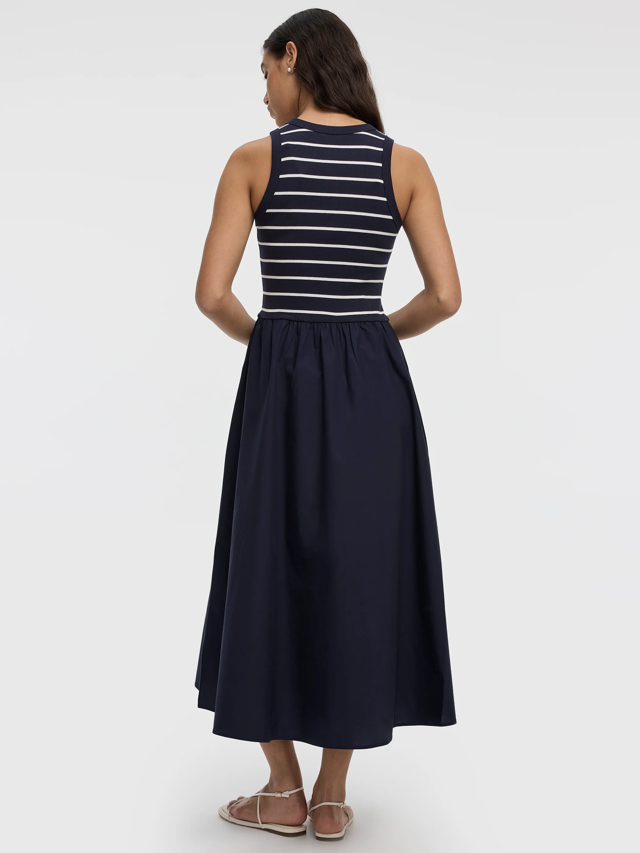 Sleeveless Mix-Media Maxi Dress - Image 3