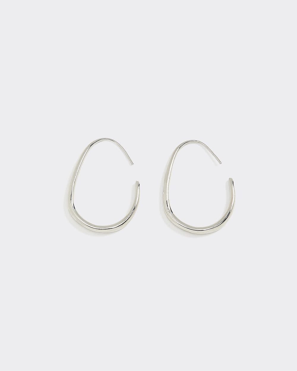 Thick Elongated Hoops - Image 2