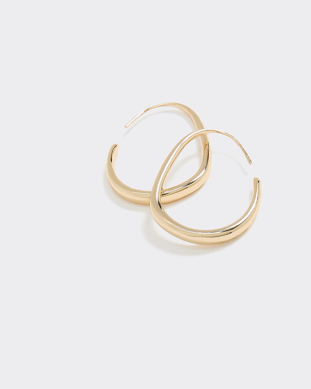 Thick Elongated Hoops - Image 3