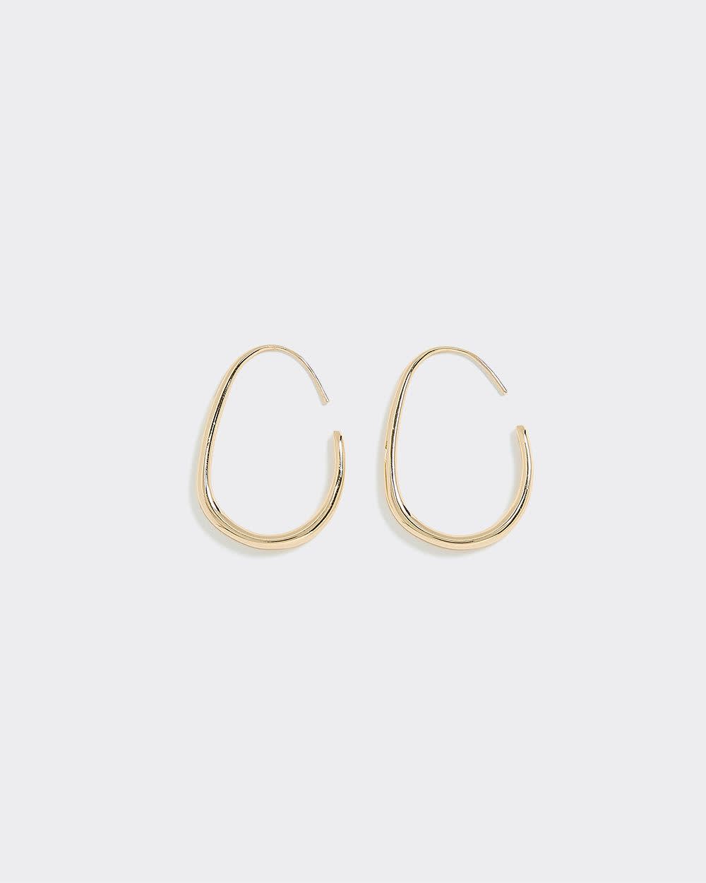 Thick Elongated Hoops - Image 4