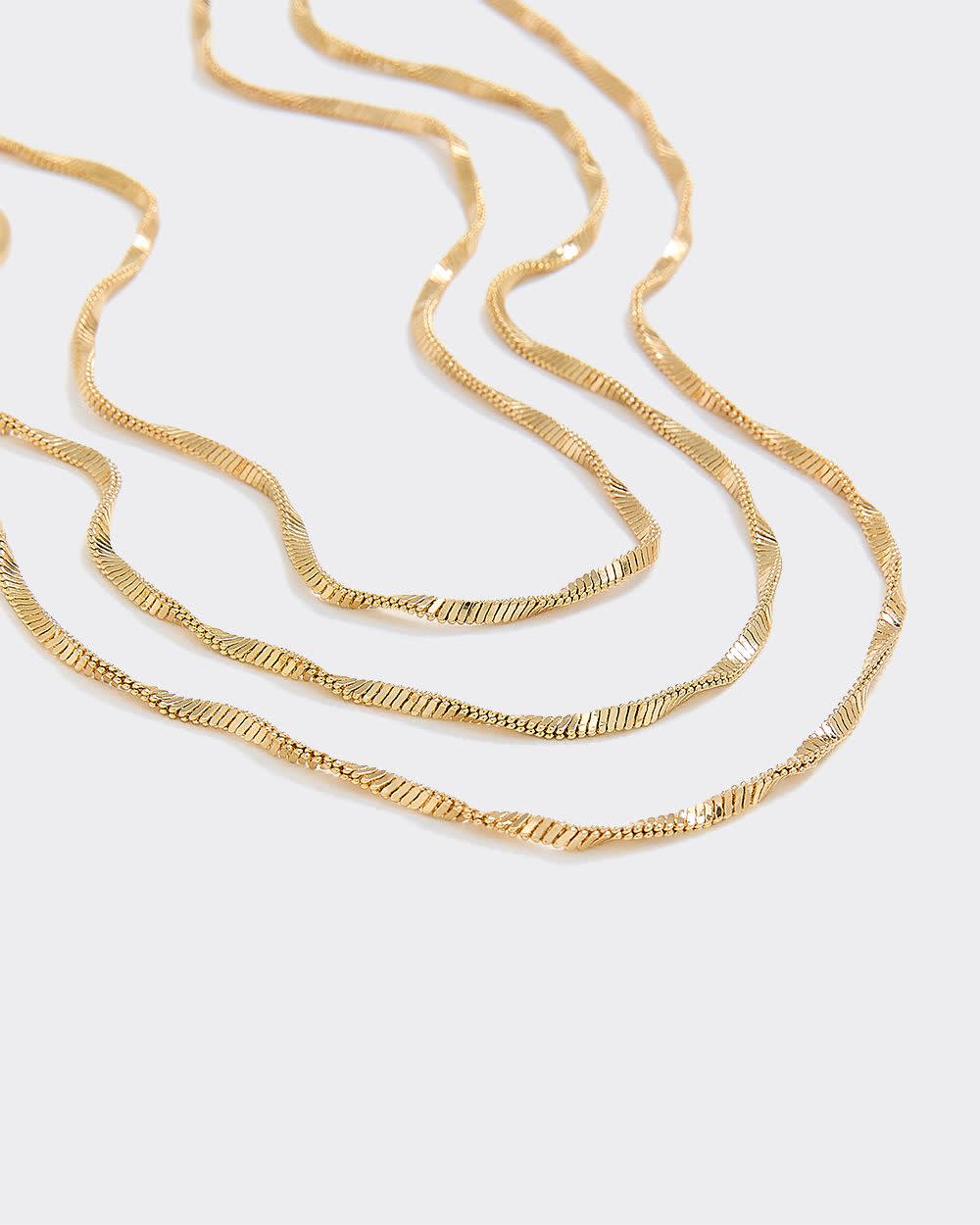 Three-Layer Twisted Chain Necklace - Image 3