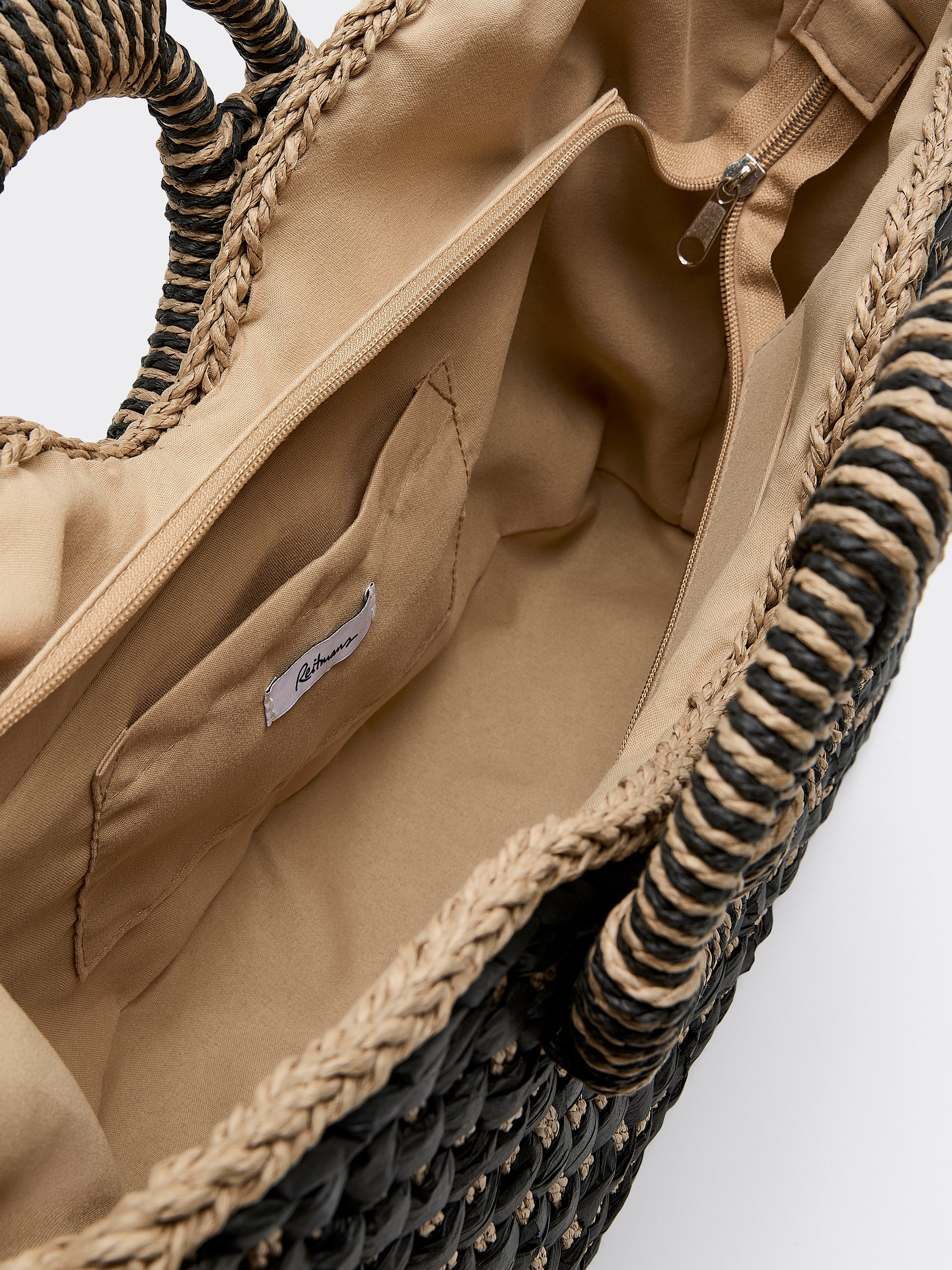 Two-Tone Straw Bag - Image 3