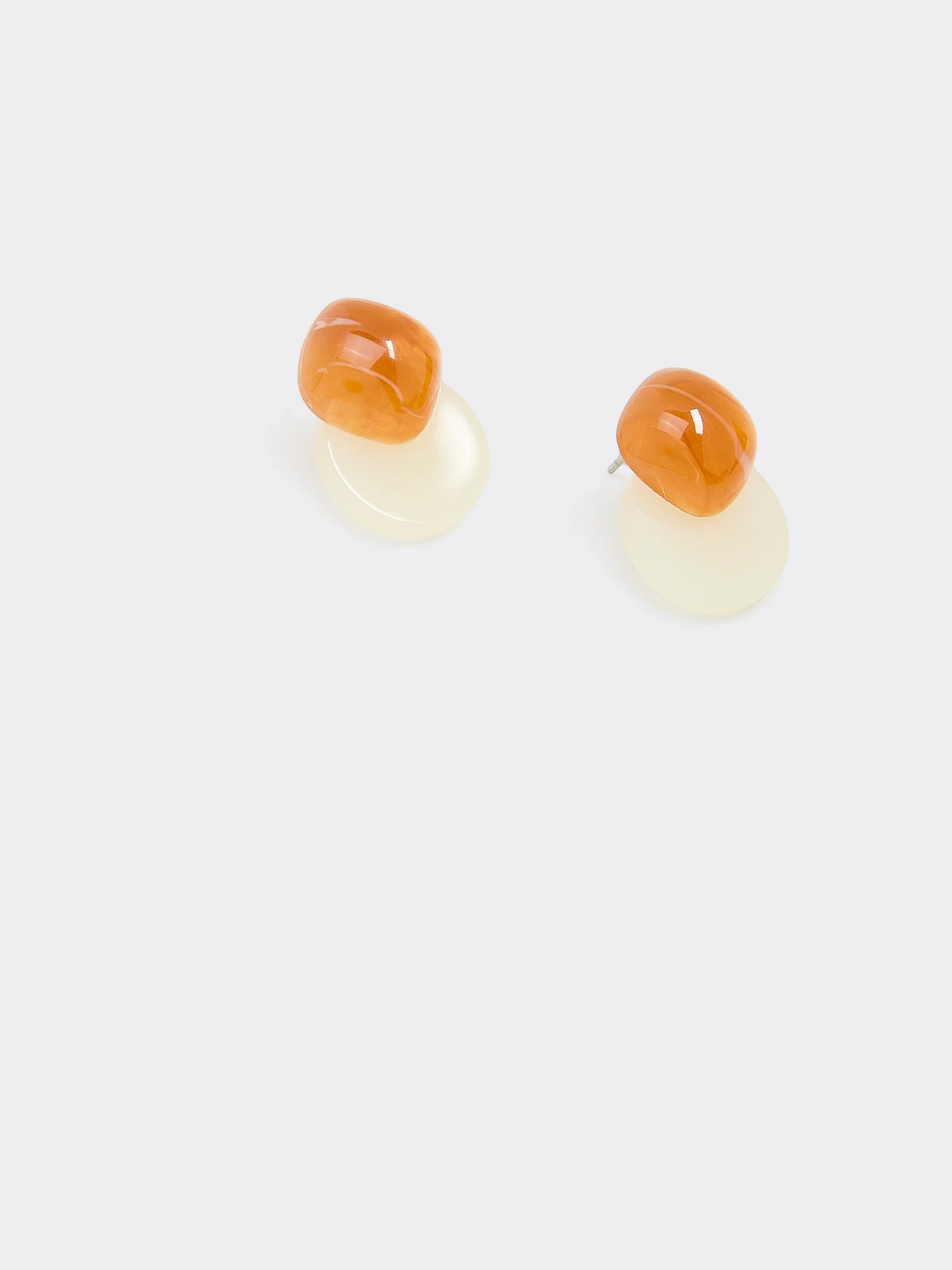 Two-Tone Resin Earrings - Image 2