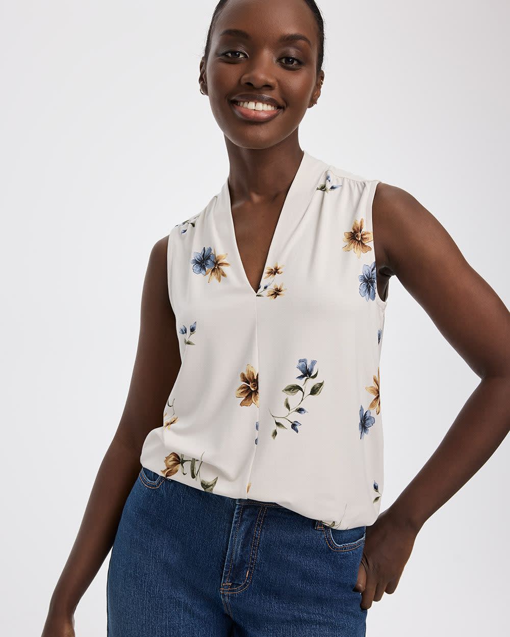 Sleeveless V-Neck Top - Image 5
