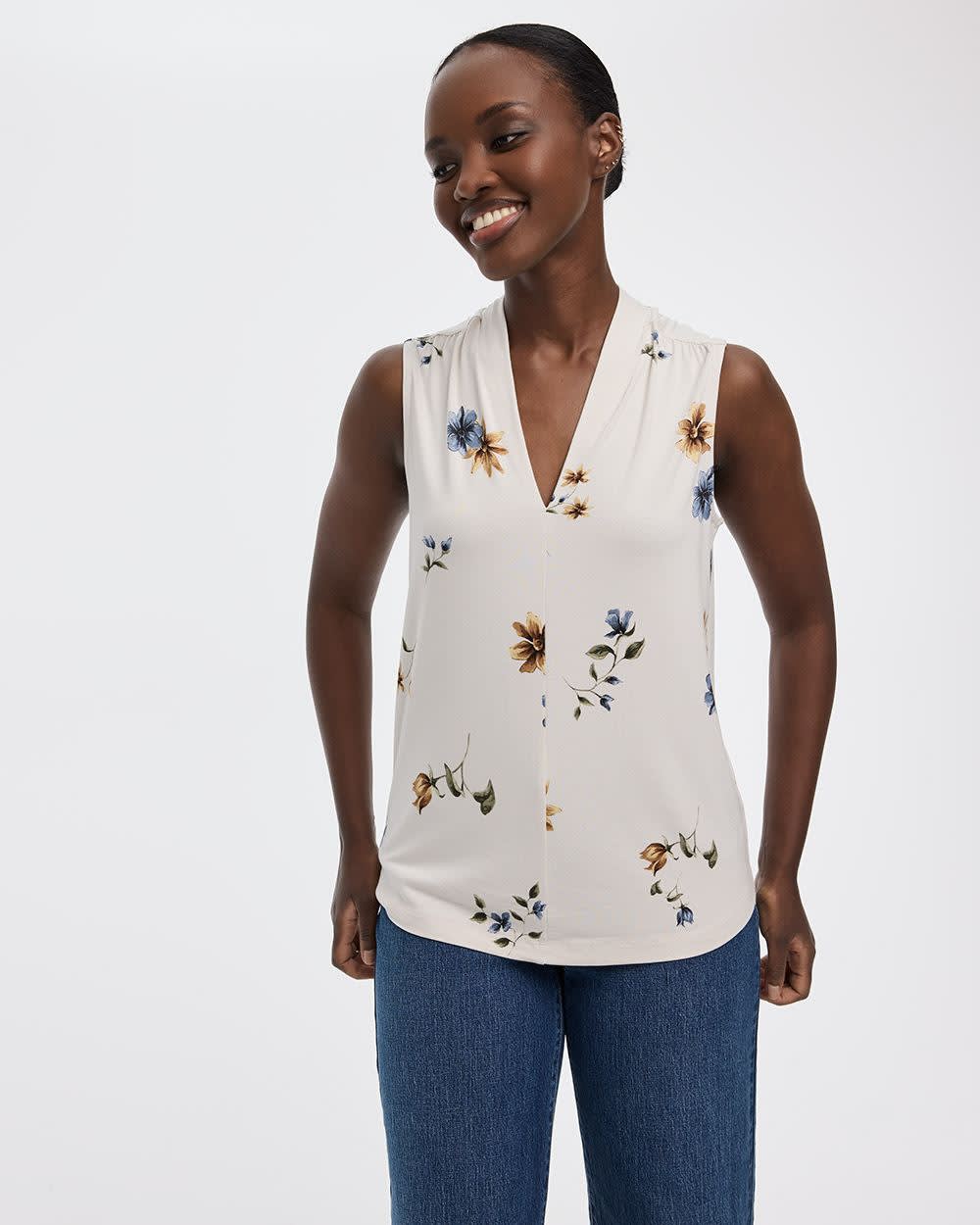 Sleeveless V-Neck Top - Image 7