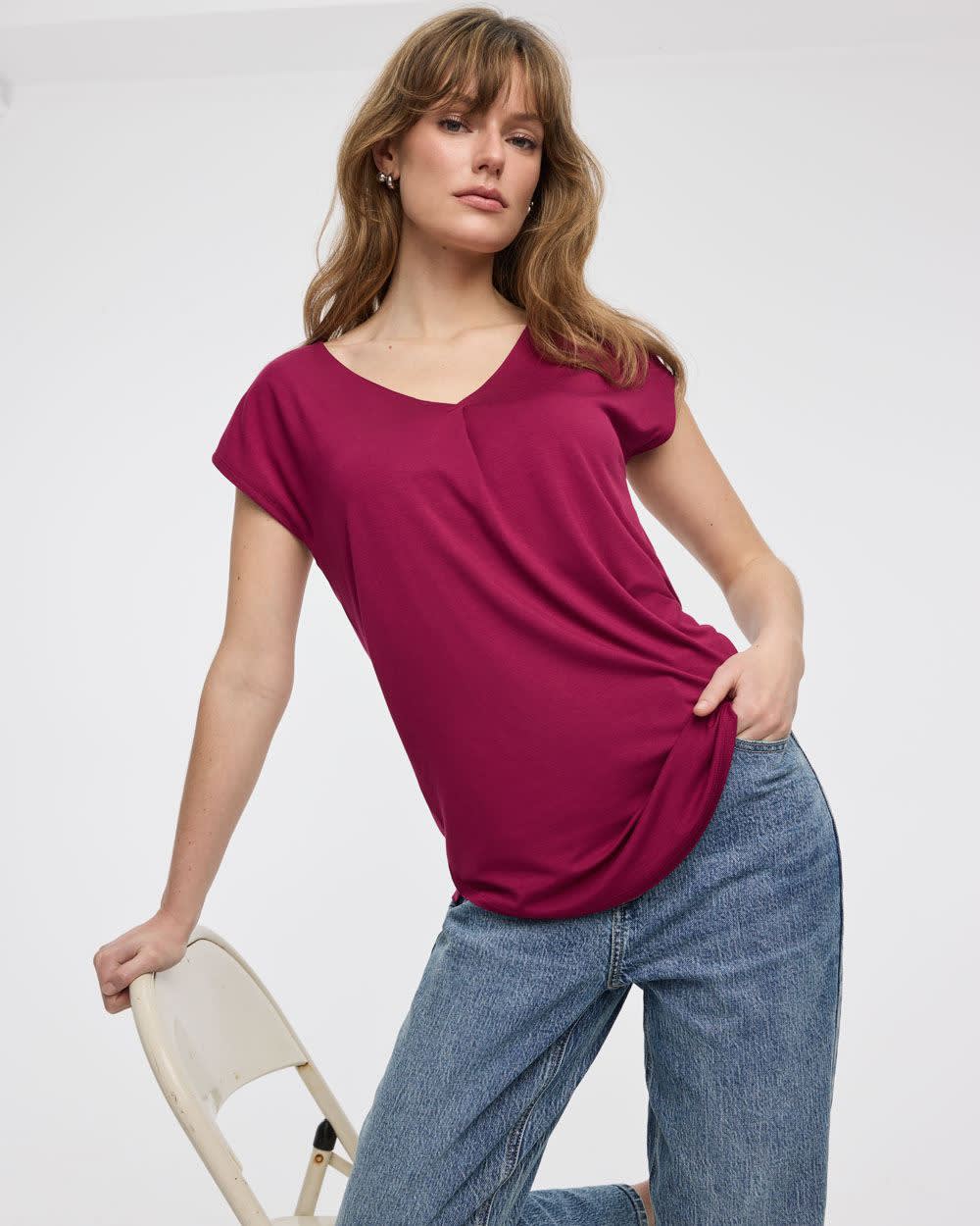 Extended-Sleeve V-Neck Tunic - Image 11