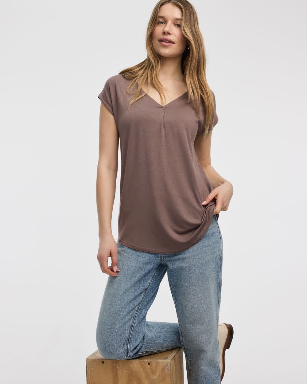 Extended-Sleeve V-Neck Tunic - Image 15