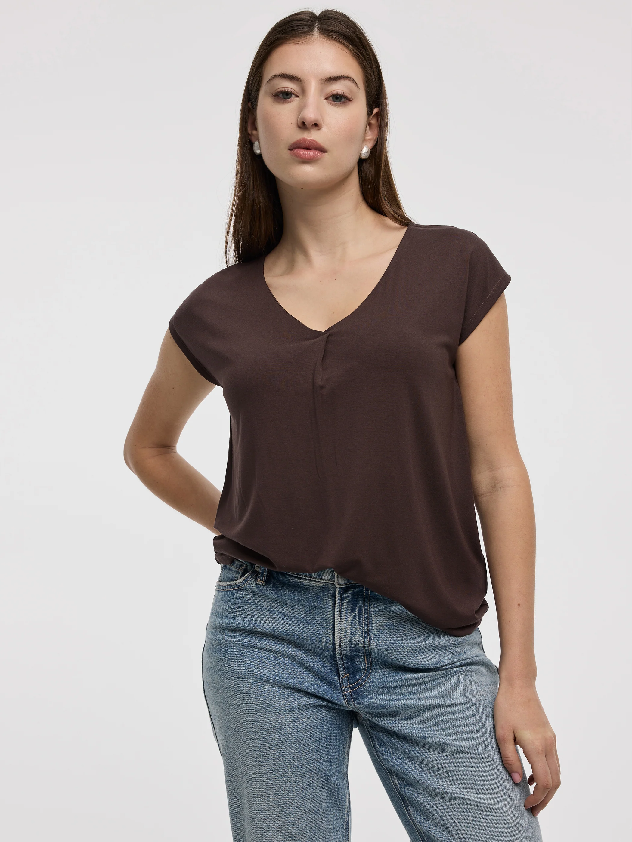Extended-Sleeve V-Neck Tunic - Image 17