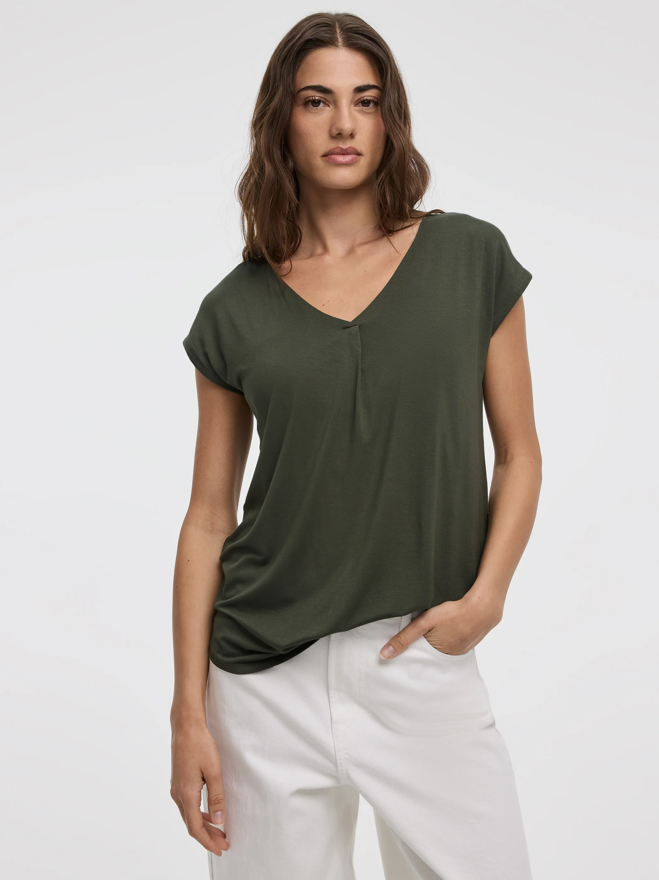 Extended-Sleeve V-Neck Tunic - Image 21