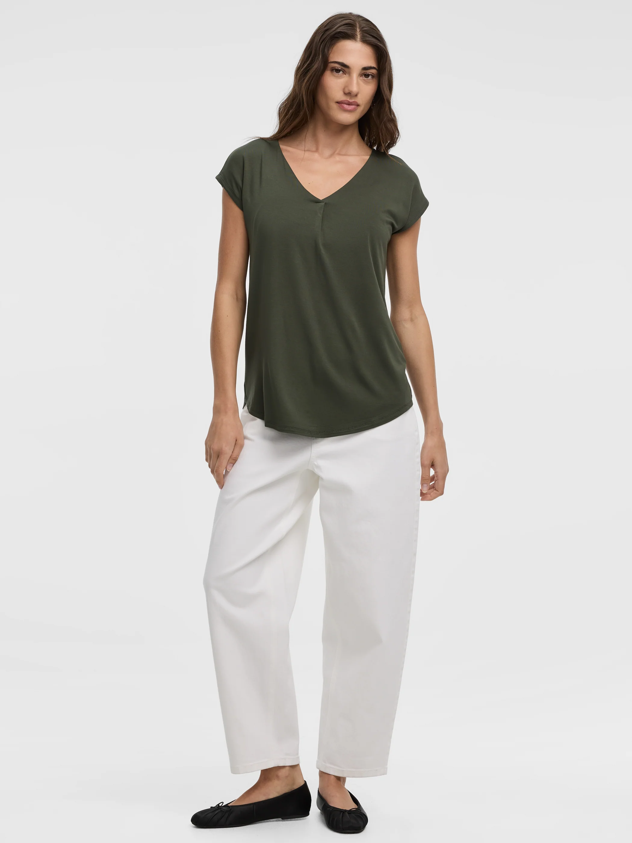 Extended-Sleeve V-Neck Tunic - Image 24