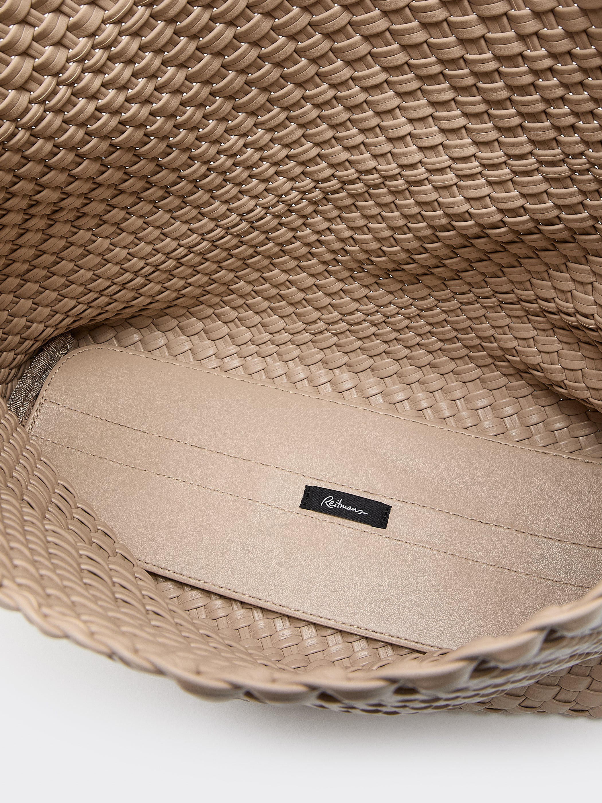 Braided Faux-Leather Tote Bag - Image 3