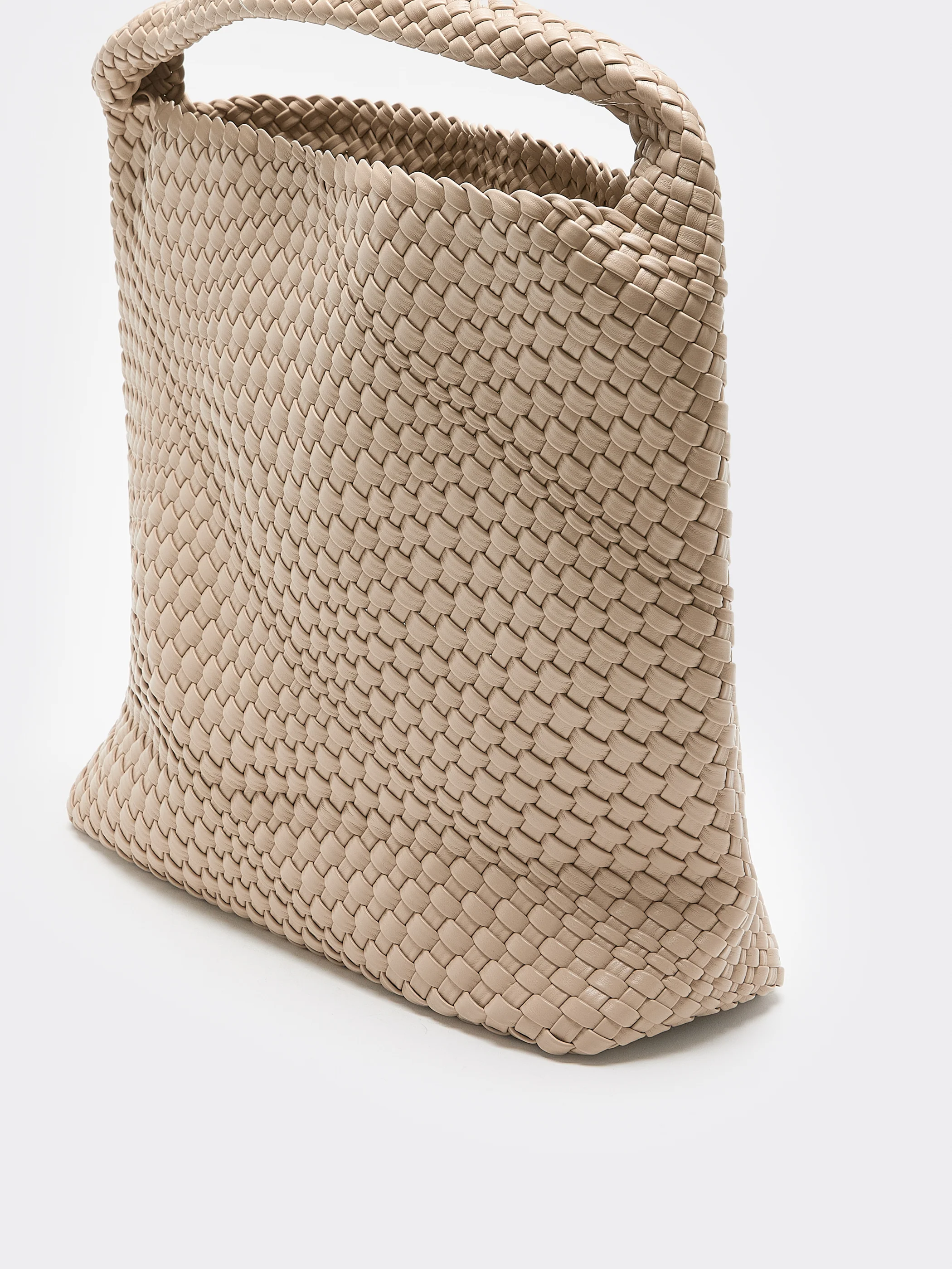 Braided Faux-Leather Tote Bag - Image 4