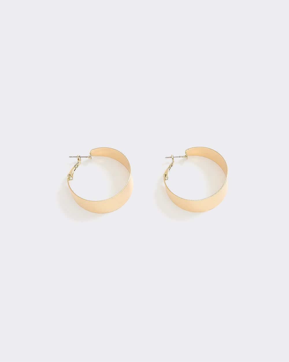 Wide Brush-Finish Hoops - Image 2