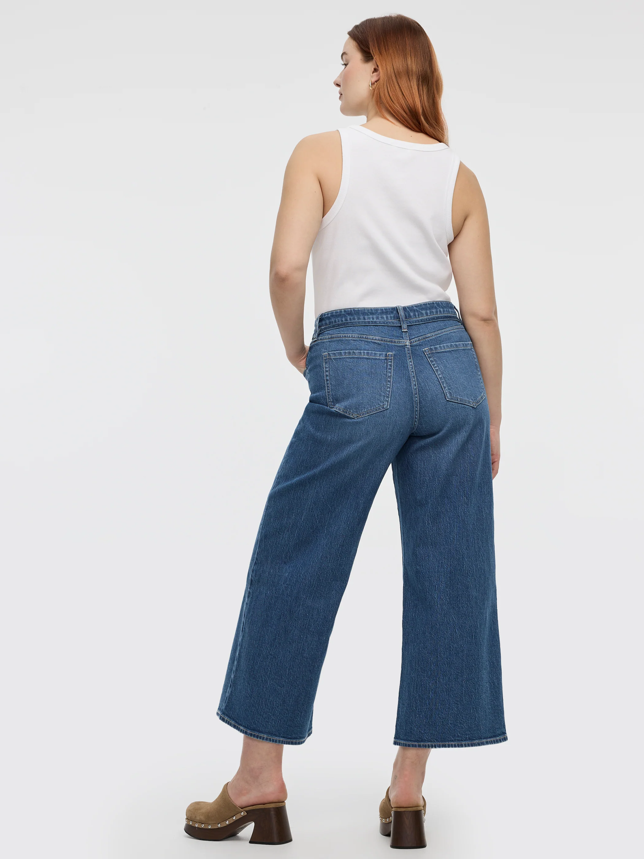 Wide-Leg High-Rise Cropped Jean with Sash - Image 5