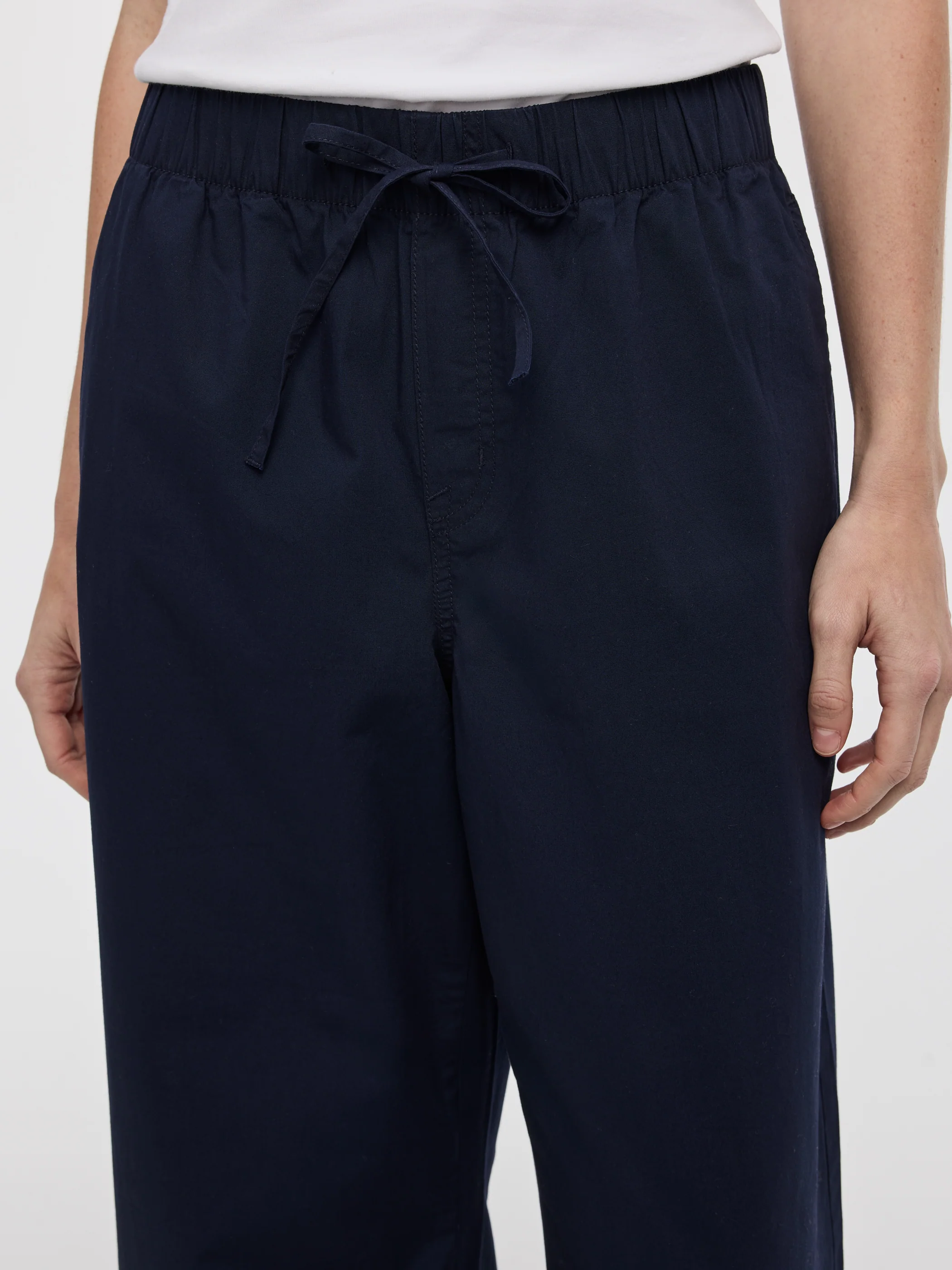 Wide-Leg High-Rise Cropped Poplin Pant - Image 8