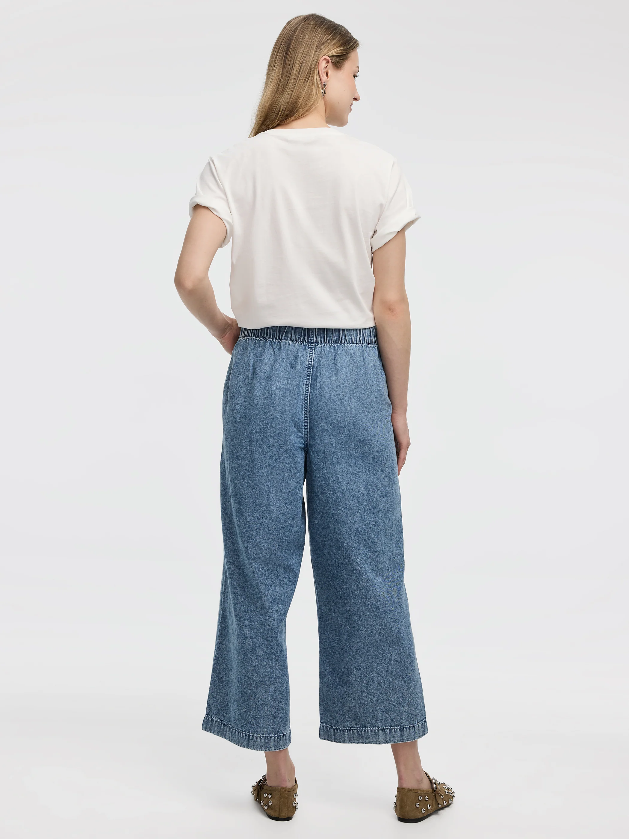 Wide-Leg High-Rise Cropped Denim Pant - Image 4
