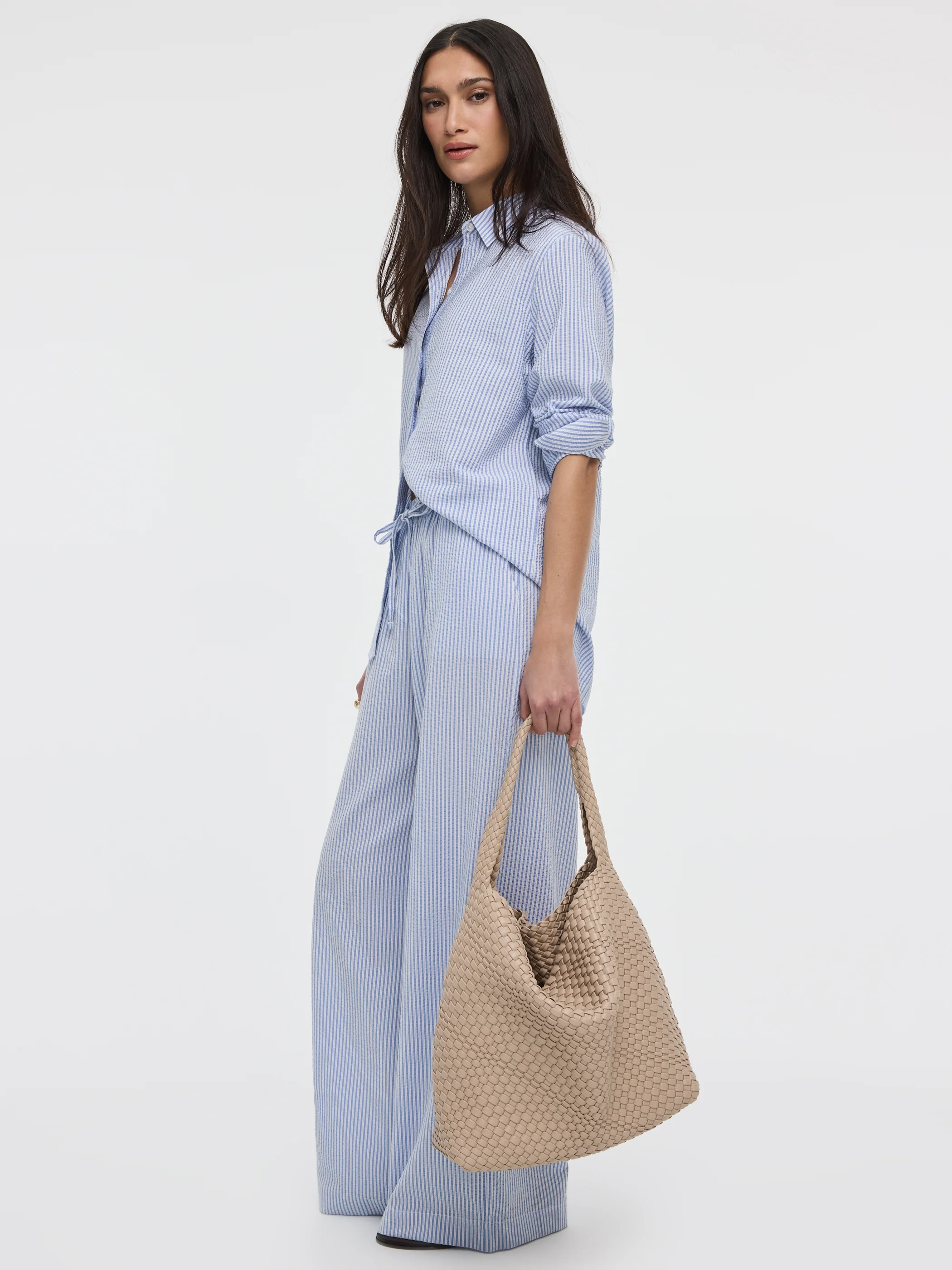 Striped Wide-Leg Seersucker Pant - Image 5