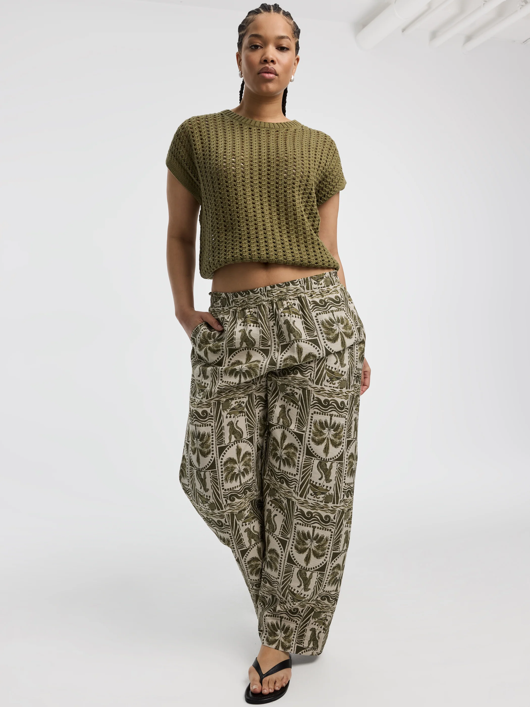 Wide-Leg High-Rise Pull-On Pant - Image 30