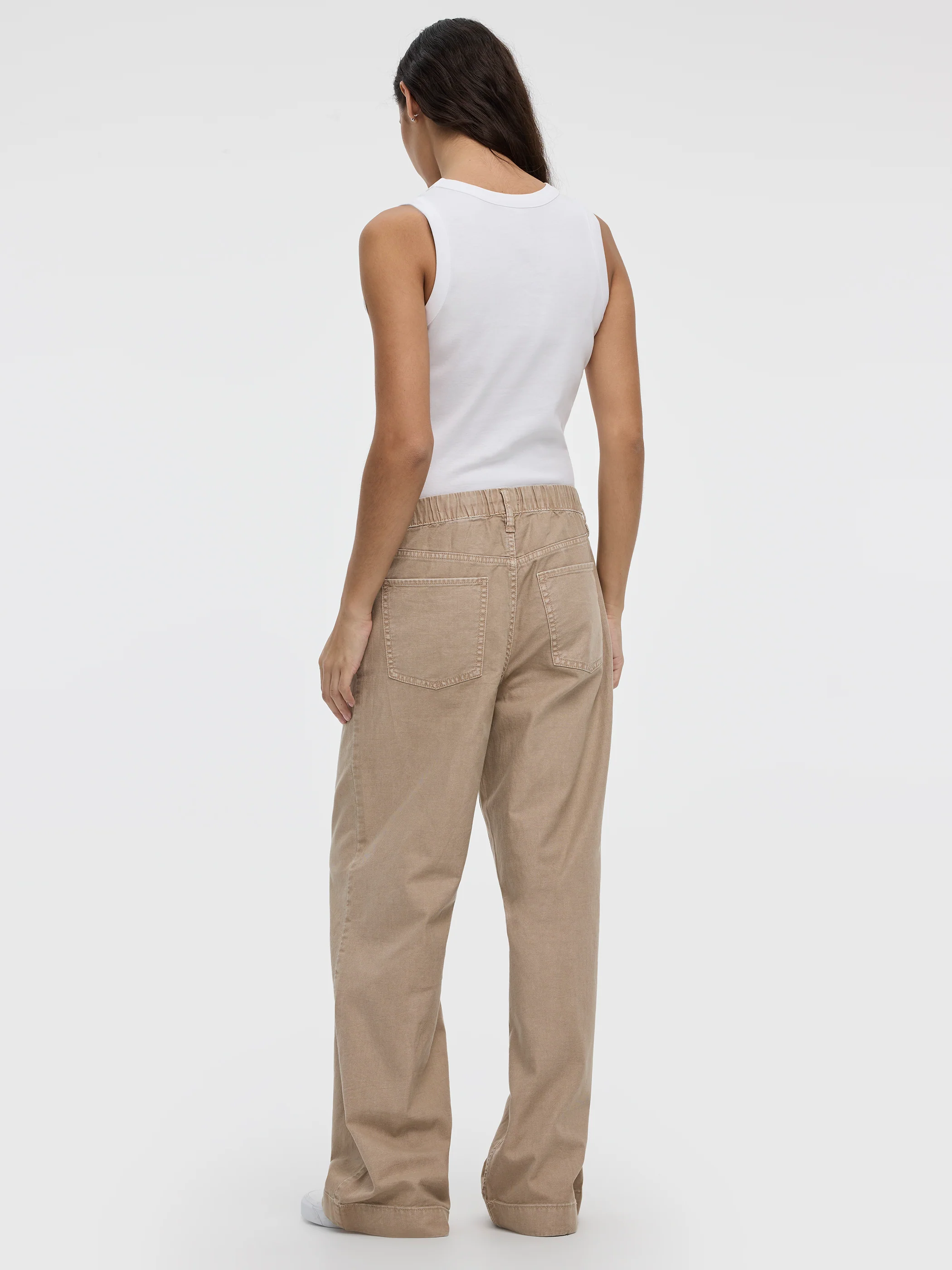 Pull-On High-Rise Linen-Blend Pant - Image 10