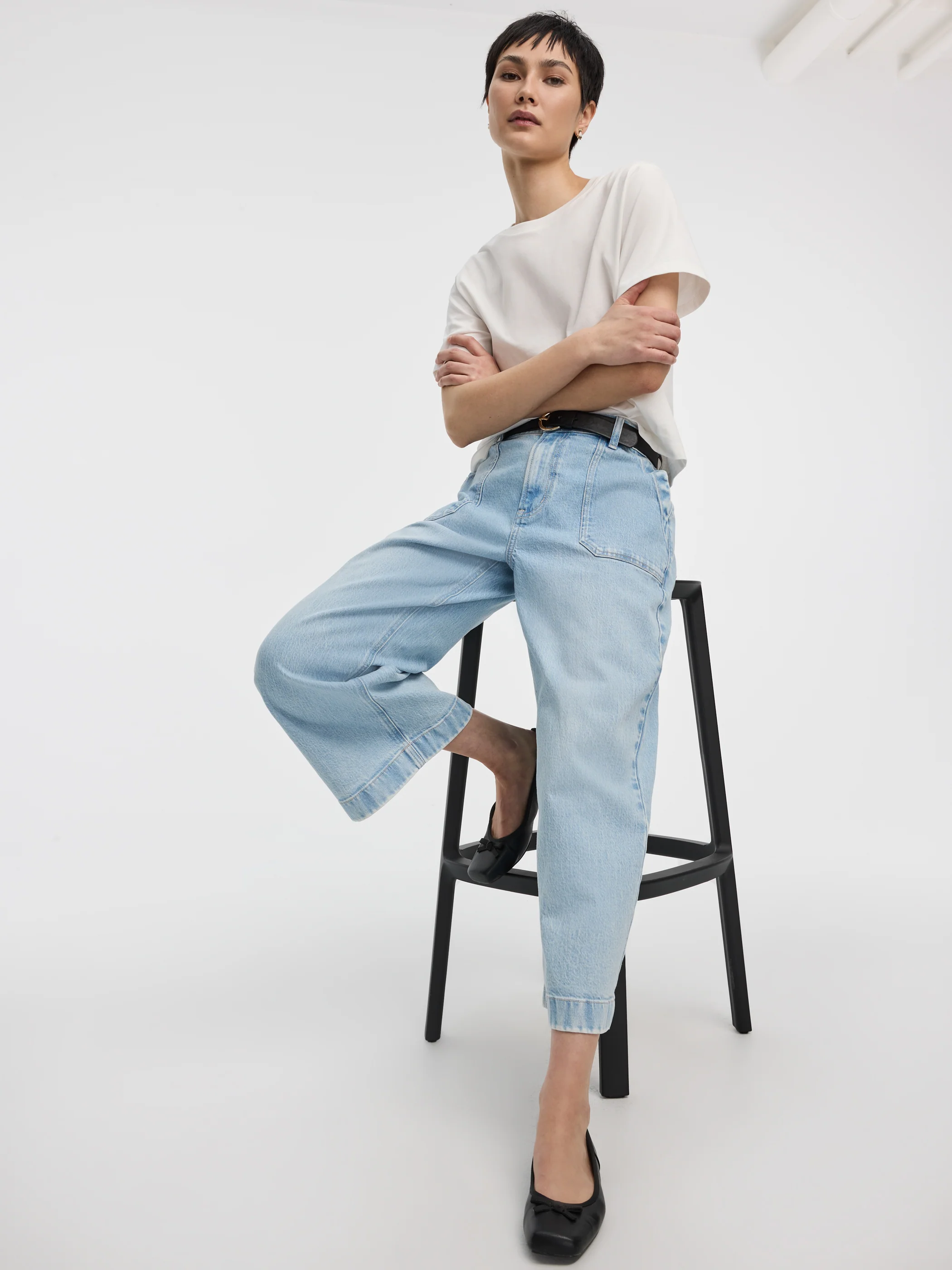 Wide-Leg High-Rise Cropped Jean - Image 6