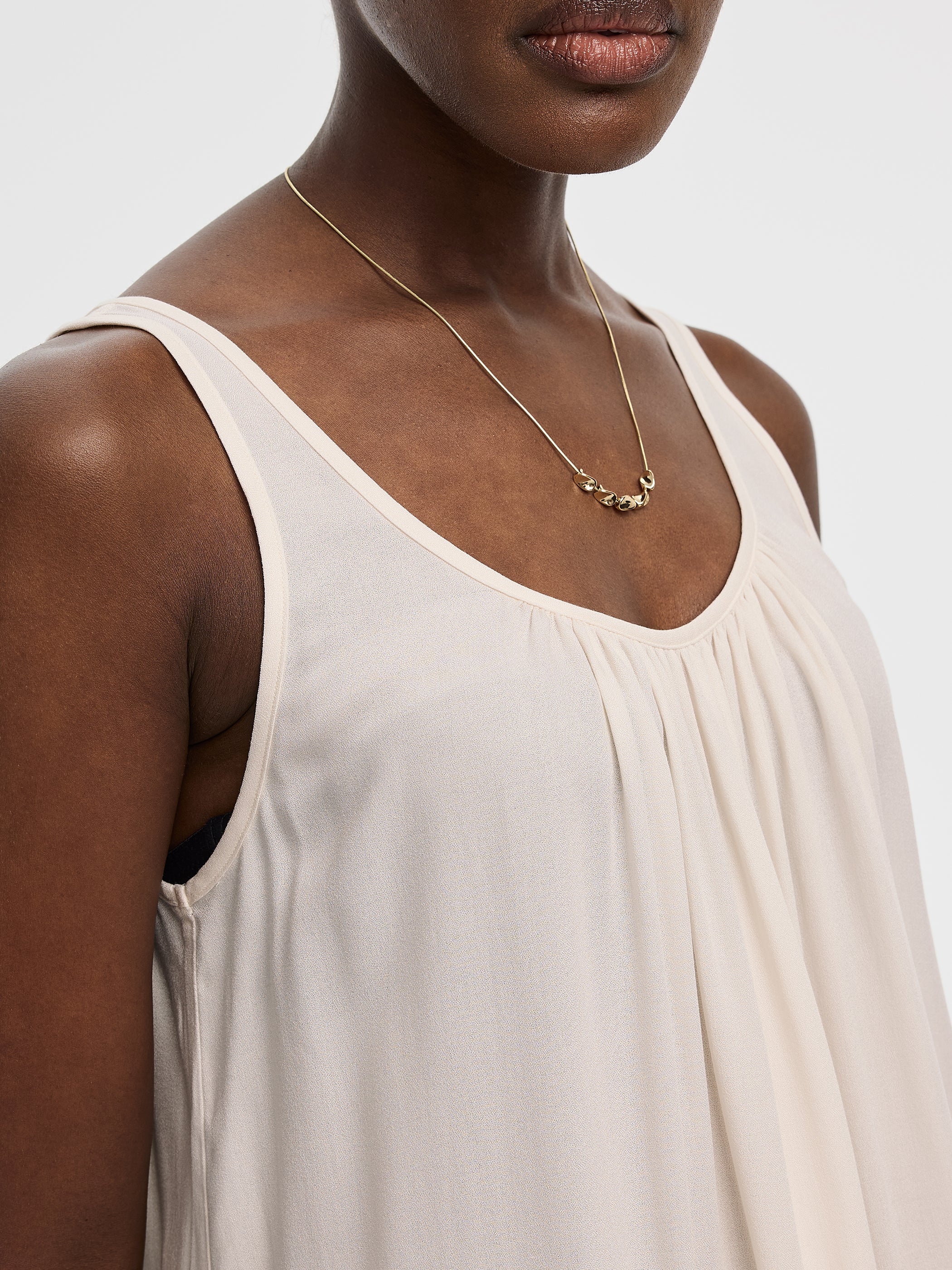 Scoop-Neck Tank with Asymmetrical Ruffled Hem - Image 2