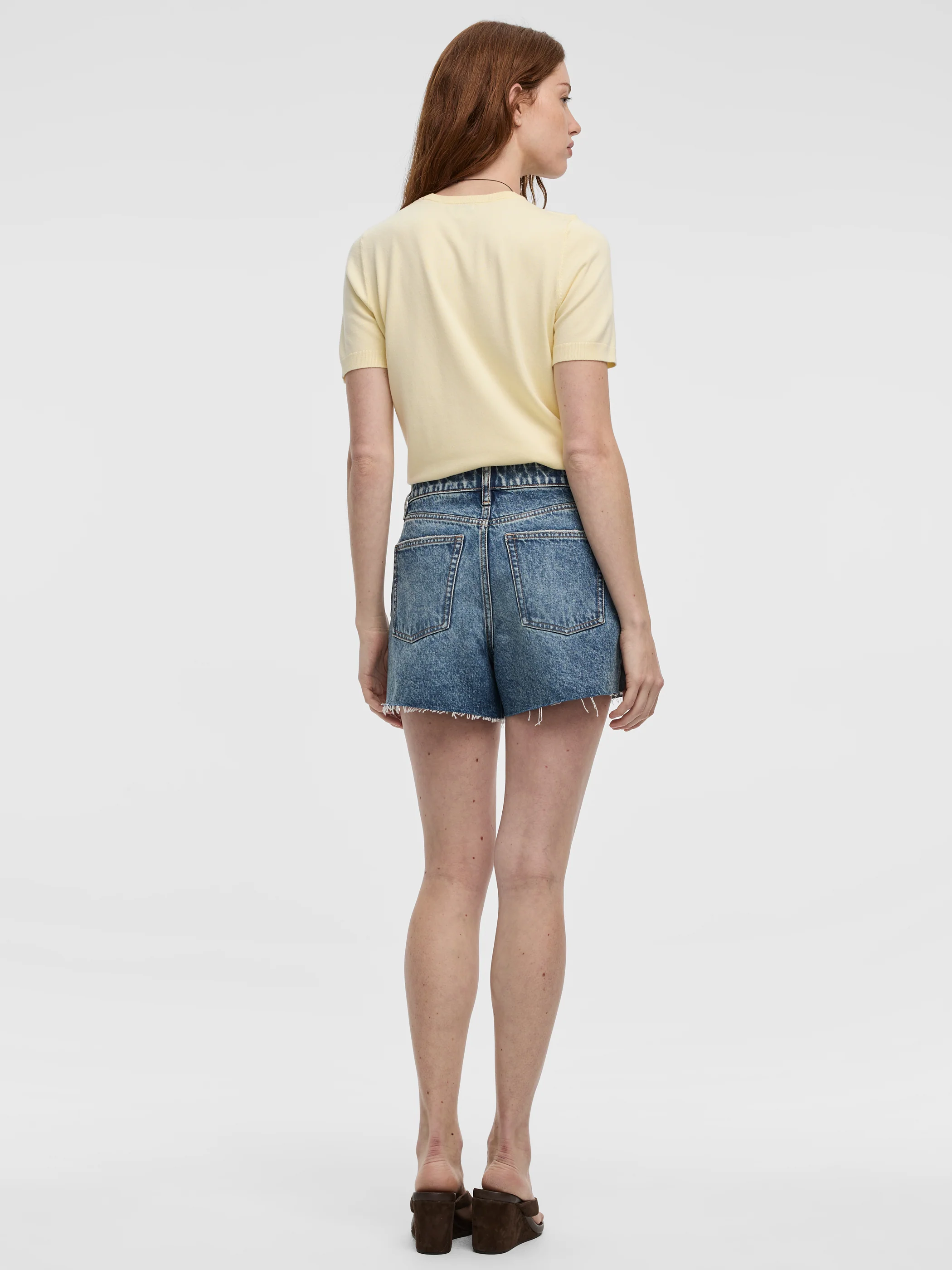 Wrap-Waist Denim Shorts - Image 3