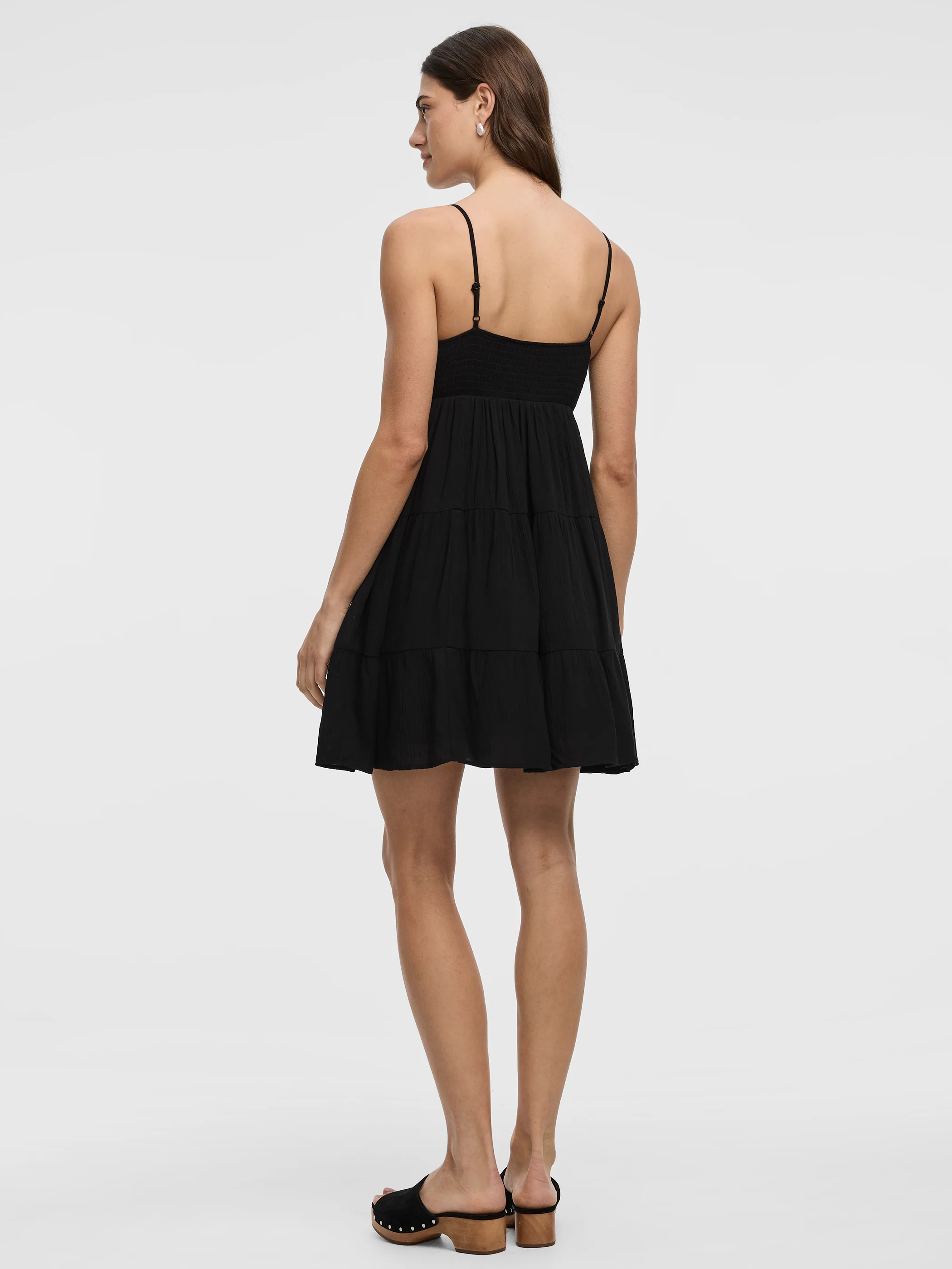 Sleeveless Mini Dress with Smocked Top - Image 3