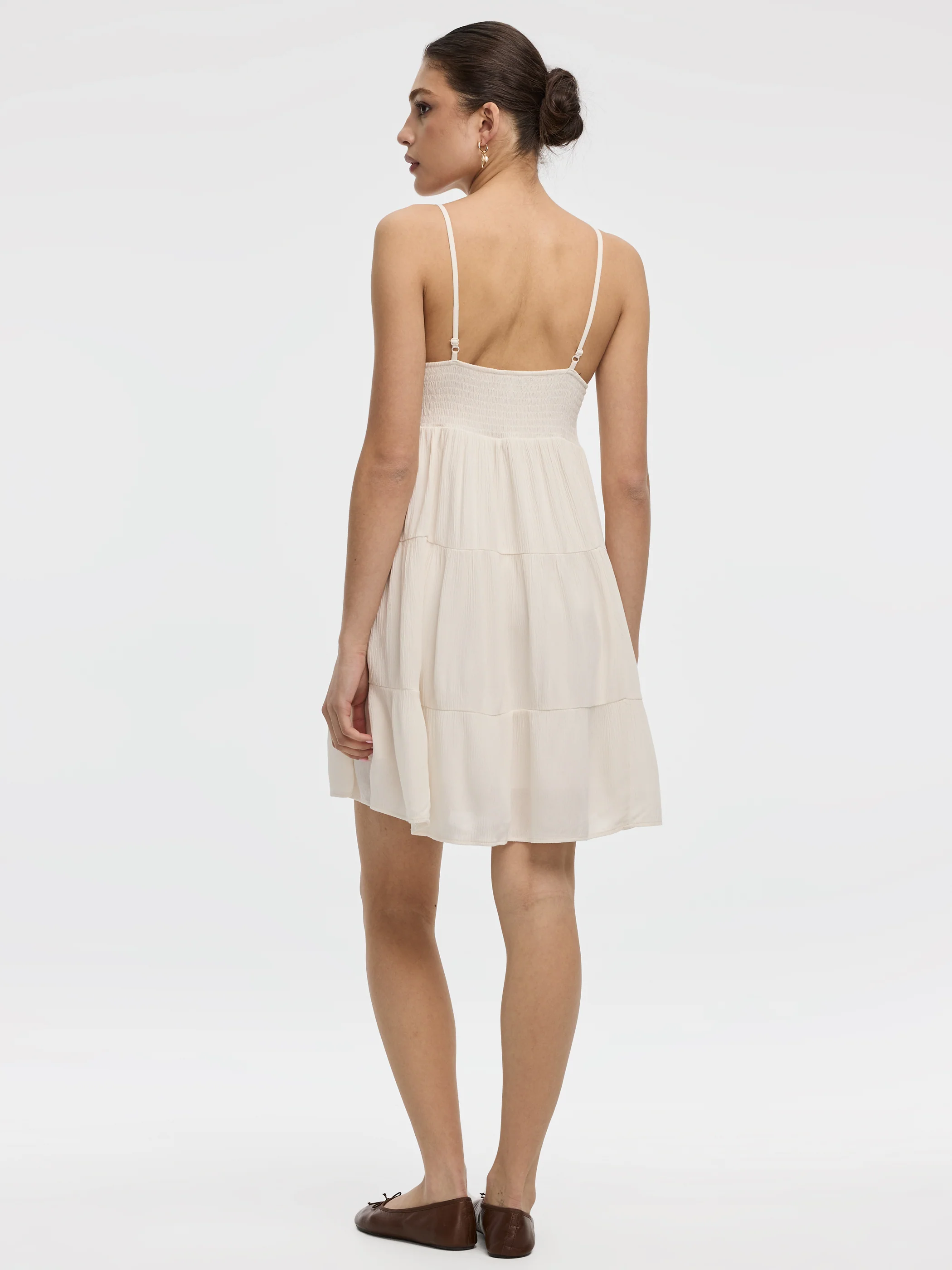Sleeveless Mini Dress with Smocked Top - Image 7