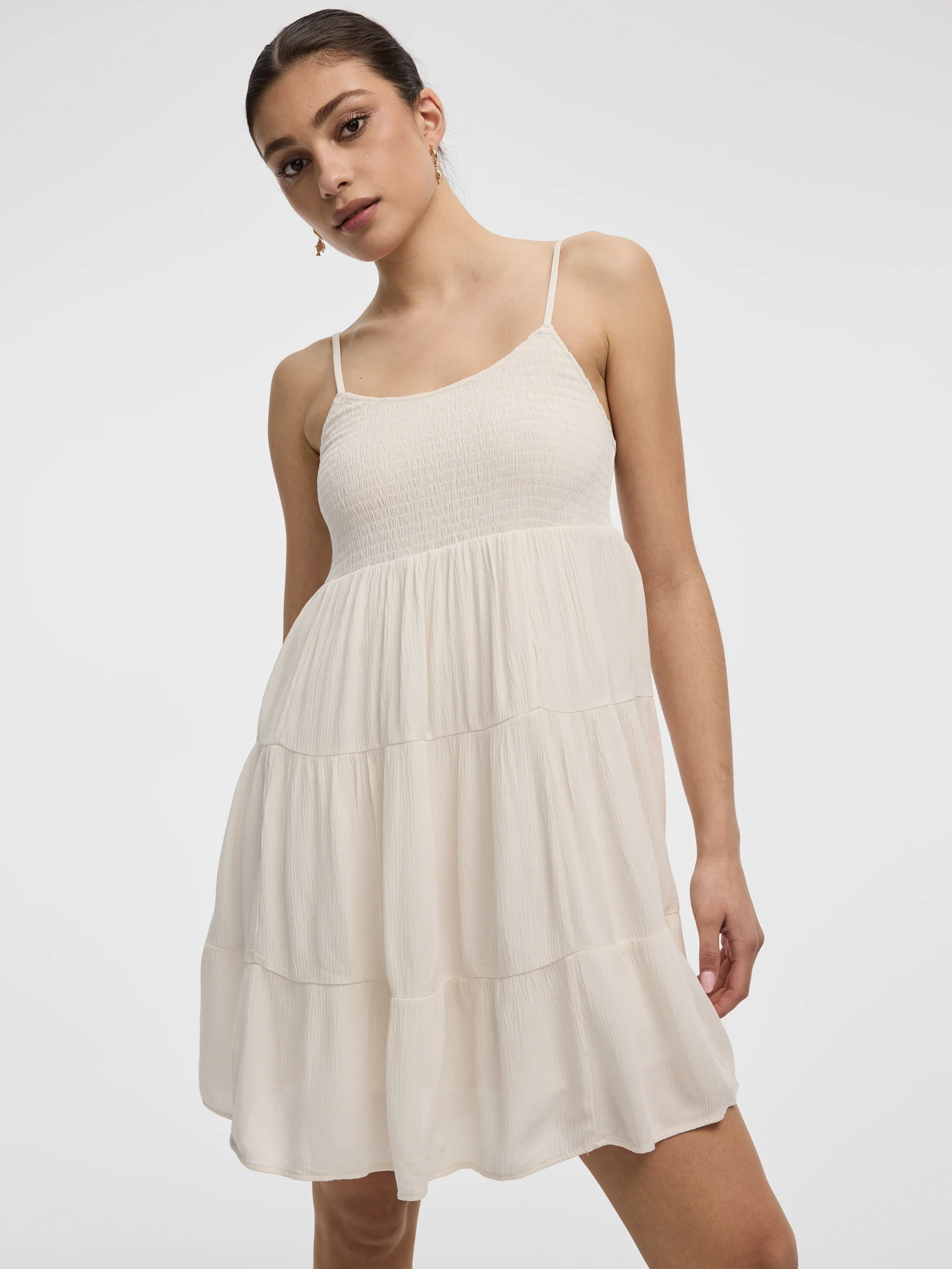 Sleeveless Mini Dress with Smocked Top - Image 8
