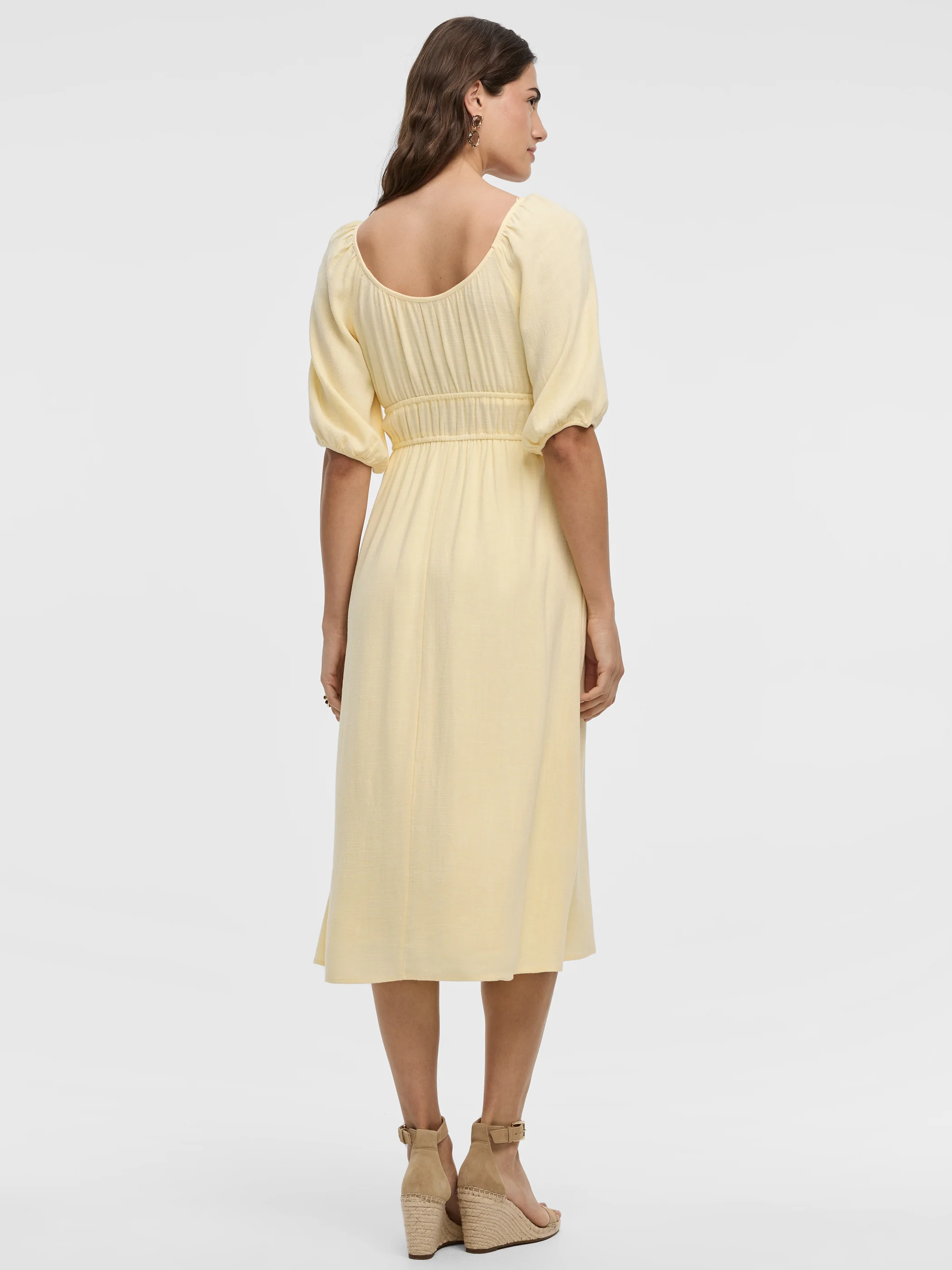 Short-Sleeves Scoop-Neck Empire Midi Dress - Image 7