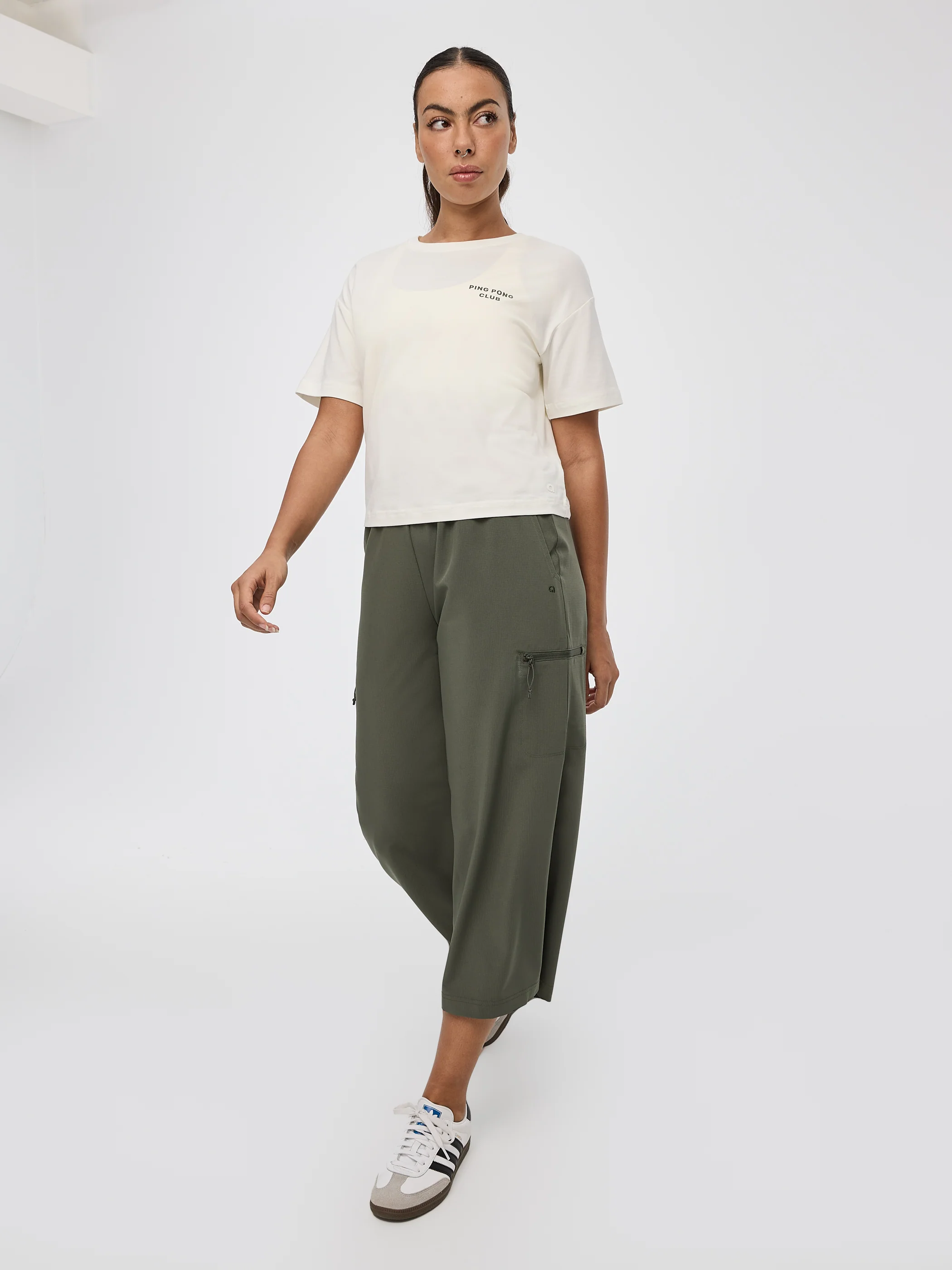 Wide-Leg High-Rise Cropped Pant - Hyba - Image 9